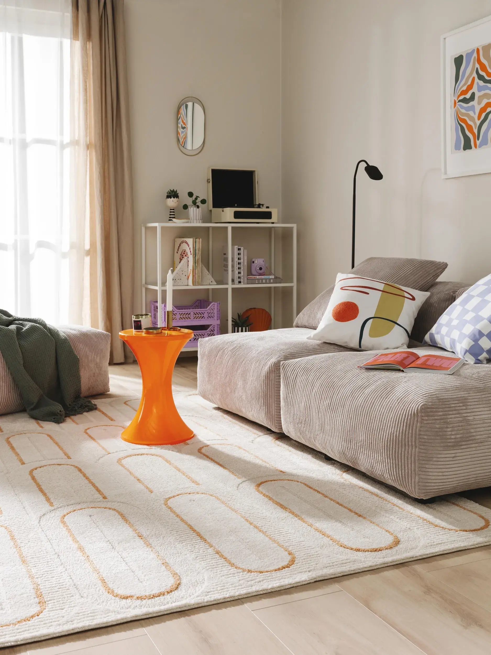 Alfombra de 80% Polipropileno, 20% Poliéster en Beige con un pelo de {{Placeholder_Pile Height}} de altura de benuta POP