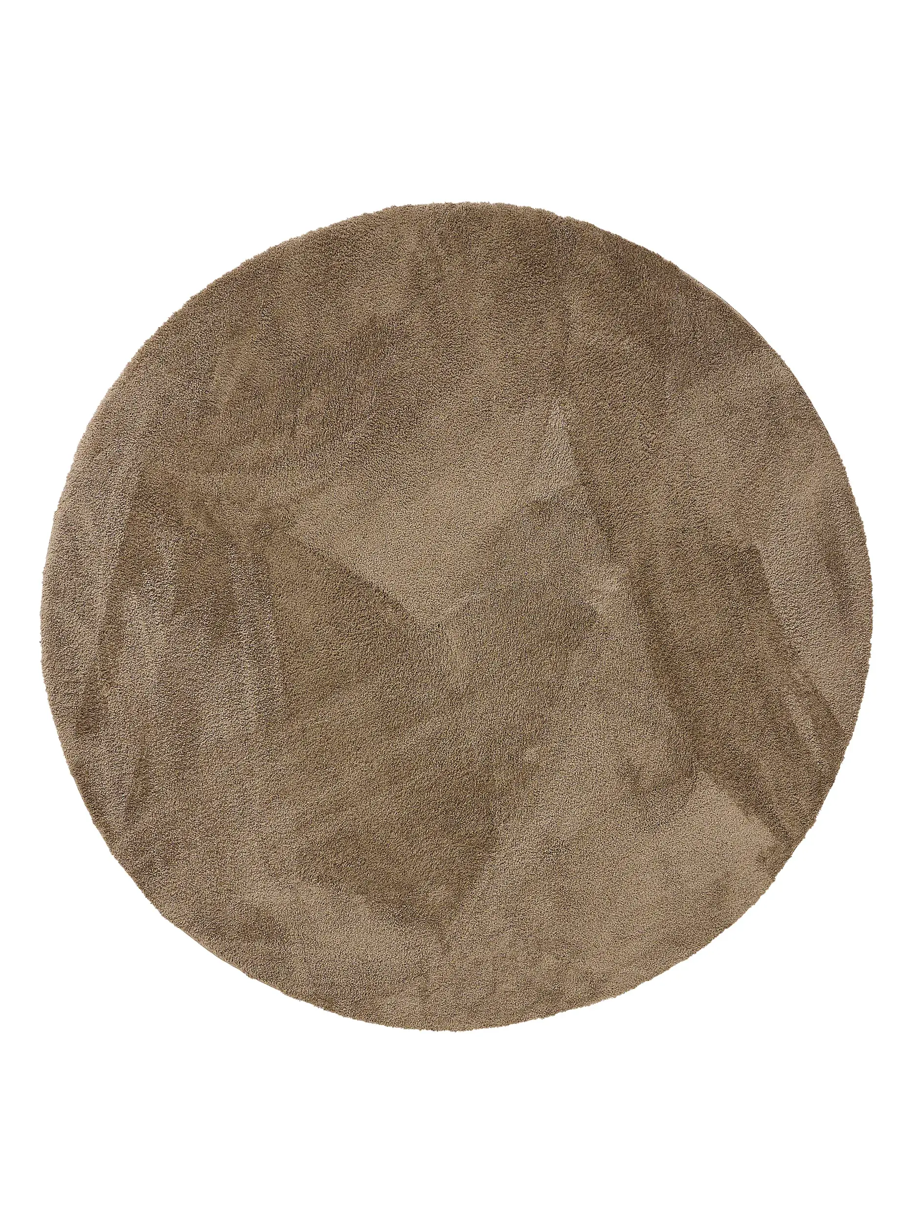 Teppich aus 100% Polyester (Microfiber) in Beige mit 100% Polyester (Microfiber) hohem Flor von benuta Nest