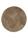 Hochflorteppich rund Soda Beige