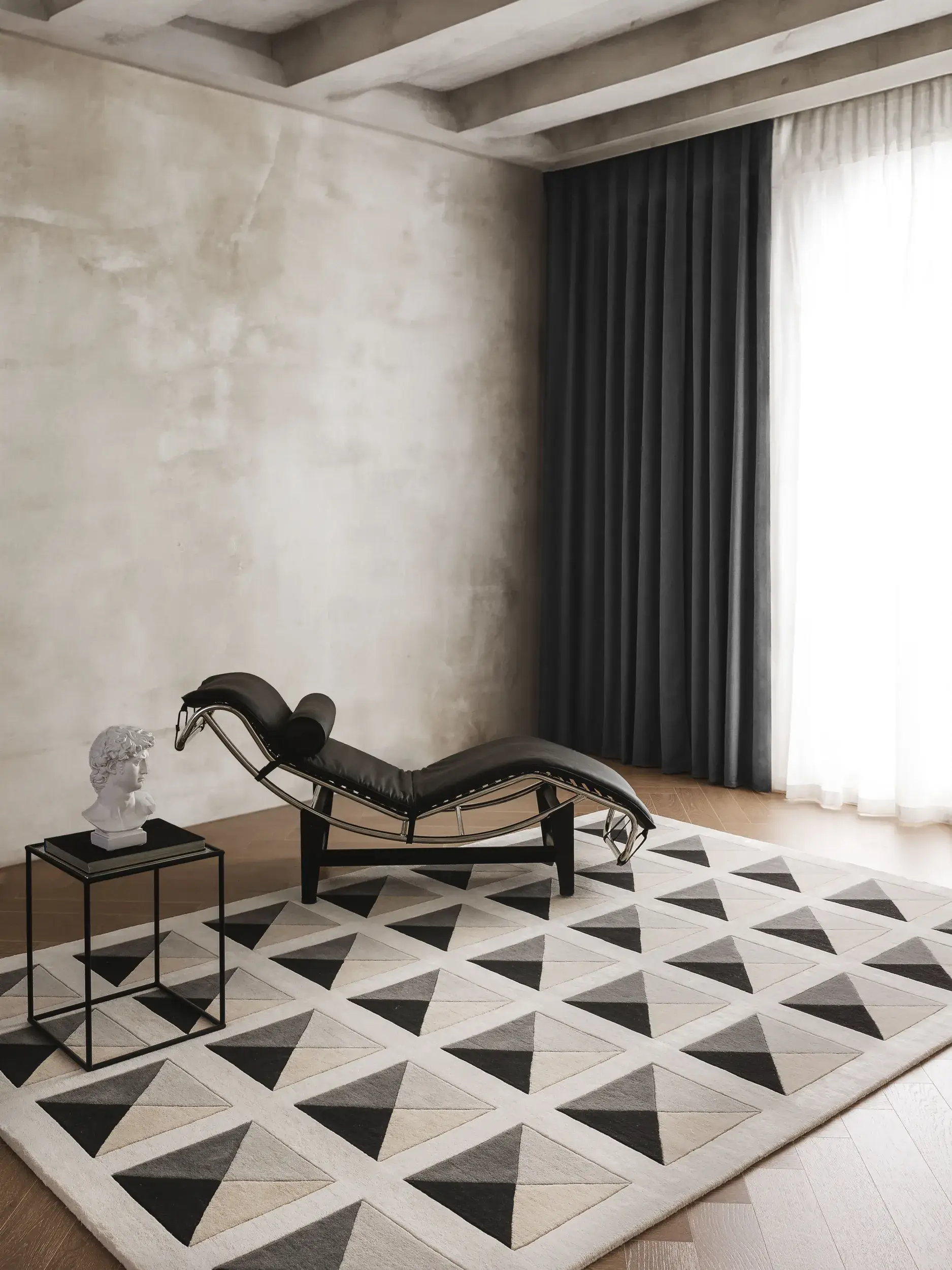 Teppe Sid av 60% Ull, 40% Lyocell (Tencel™) i Beige fra benuta Finest