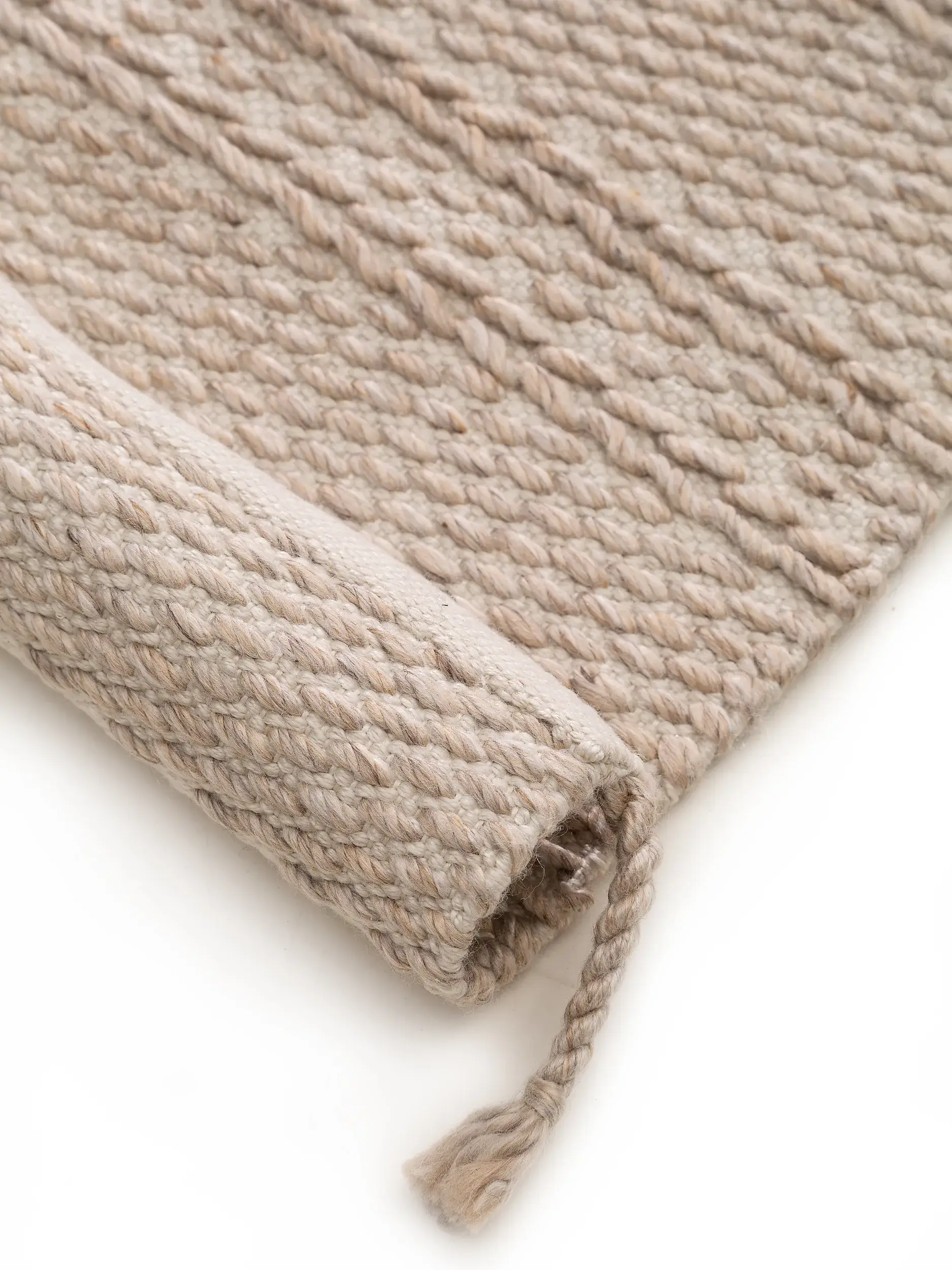 Teppich Rene aus 100% Polyester (recyceltes PET) in Beige von benuta Pure