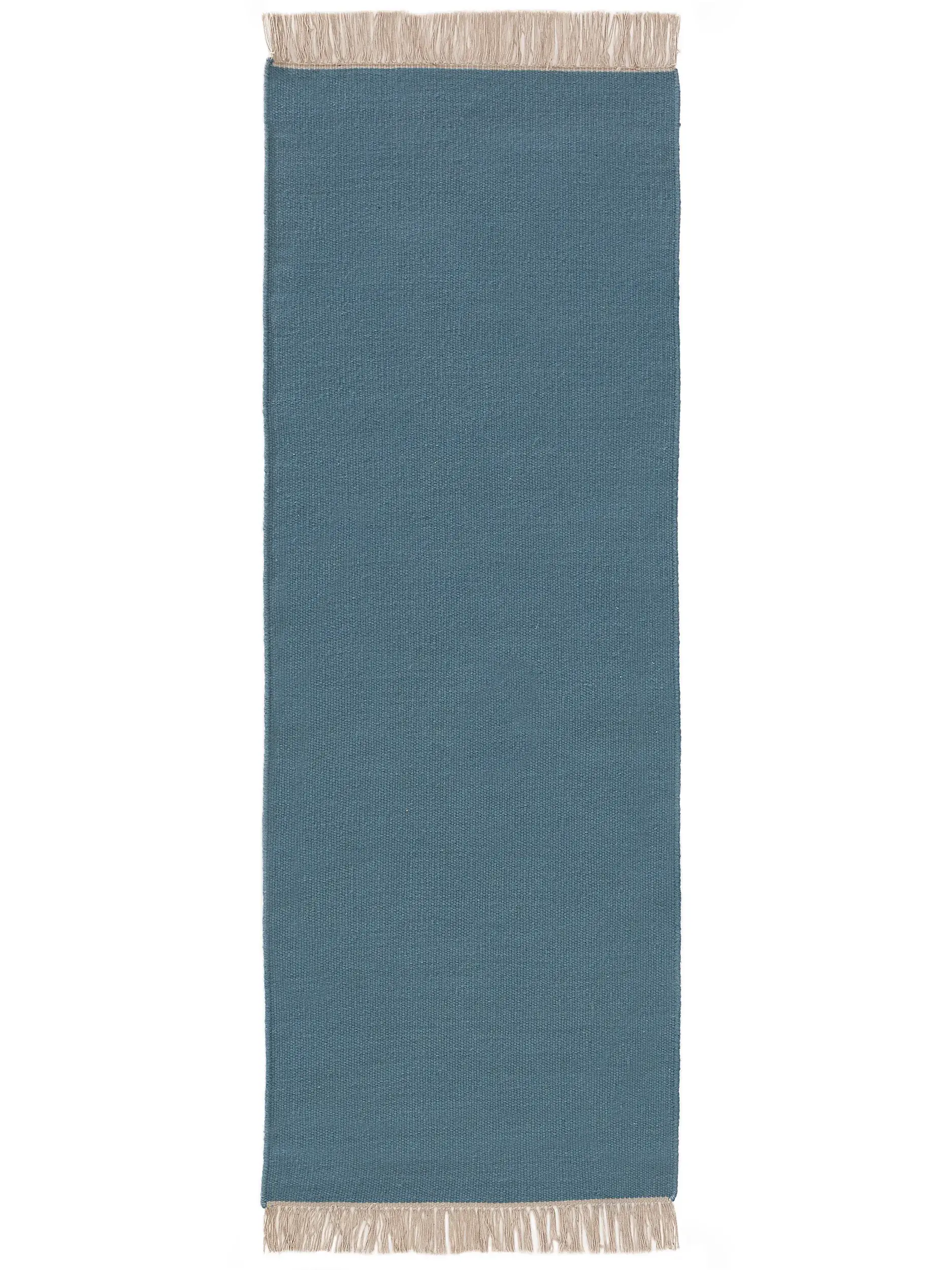 Rug made of 80% Wolle, 20% Baumwolle in Blau with a 80% Wolle, 20% Baumwolle high pile by benuta Pop