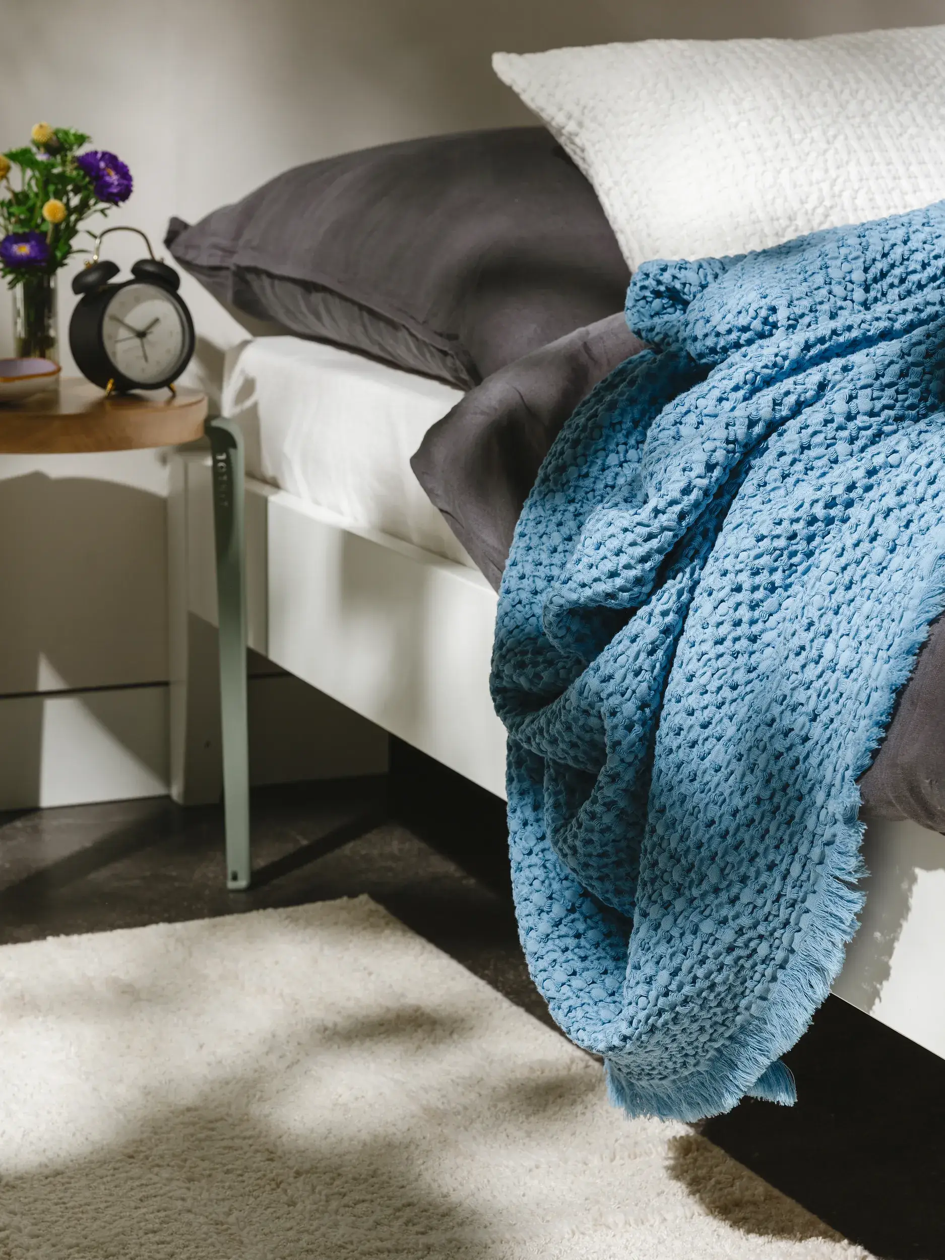 Baumwolldecke Cloe Blau im Design  aus  von benuta