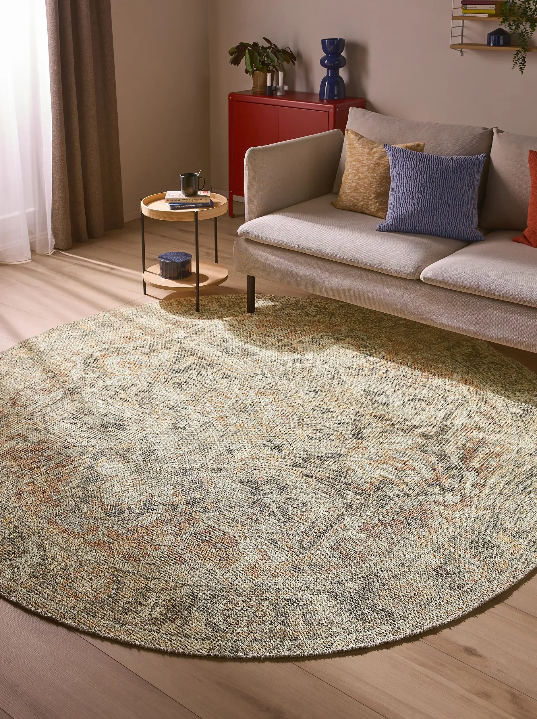 Rug made of 50% Polyester, 50% Polycotton in Multicolour with a 50% Polyester, 50% Polycotton high pile by benuta Nest