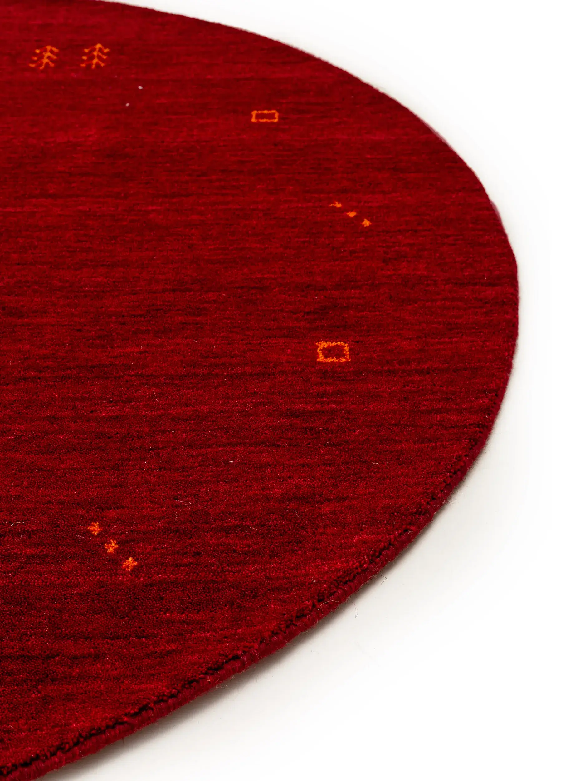 Tapijt van 100% Wol in Rood met een 100% Wol hoge pool van benuta nest