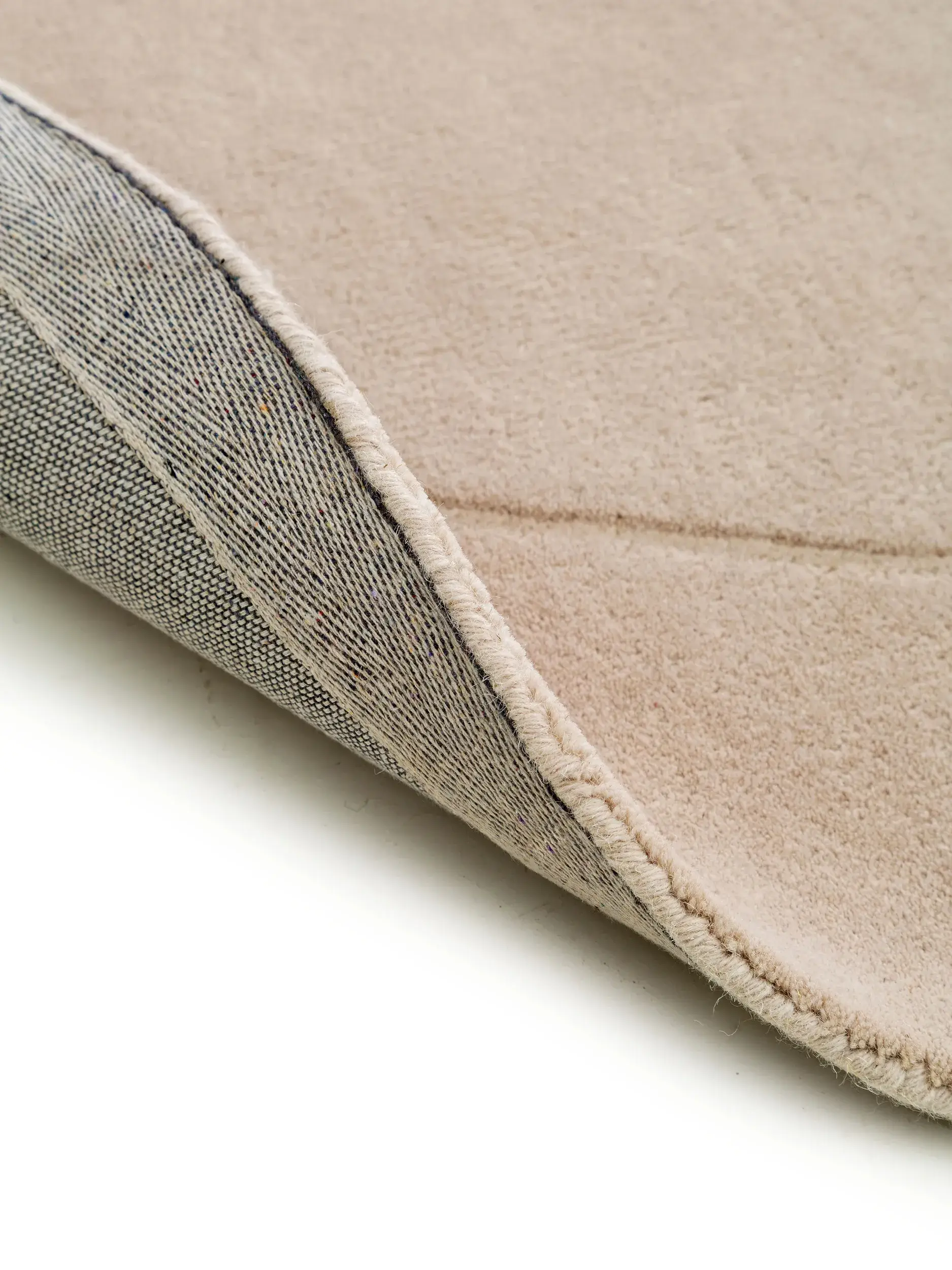 Teppe av 100% Wolle i Beige med 100% Wolle høy lugg fra benuta Pure