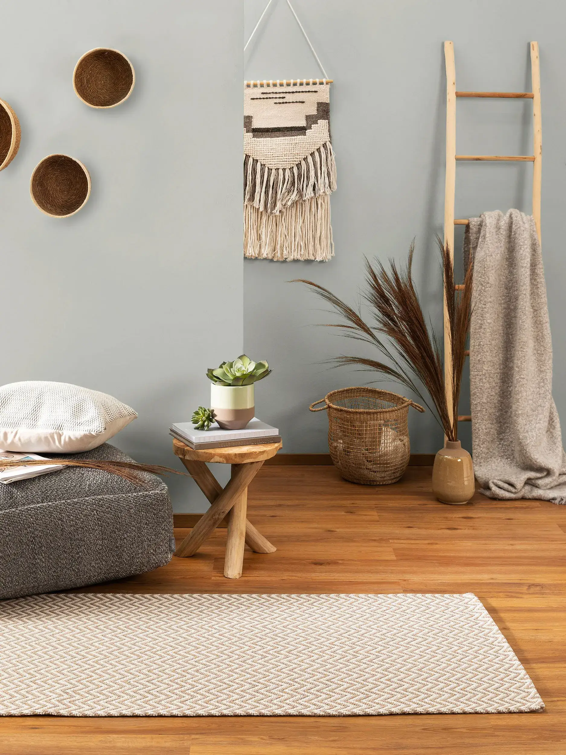 Teppich Cooper aus 100% Baumwolle in Taupe von benuta Nest
