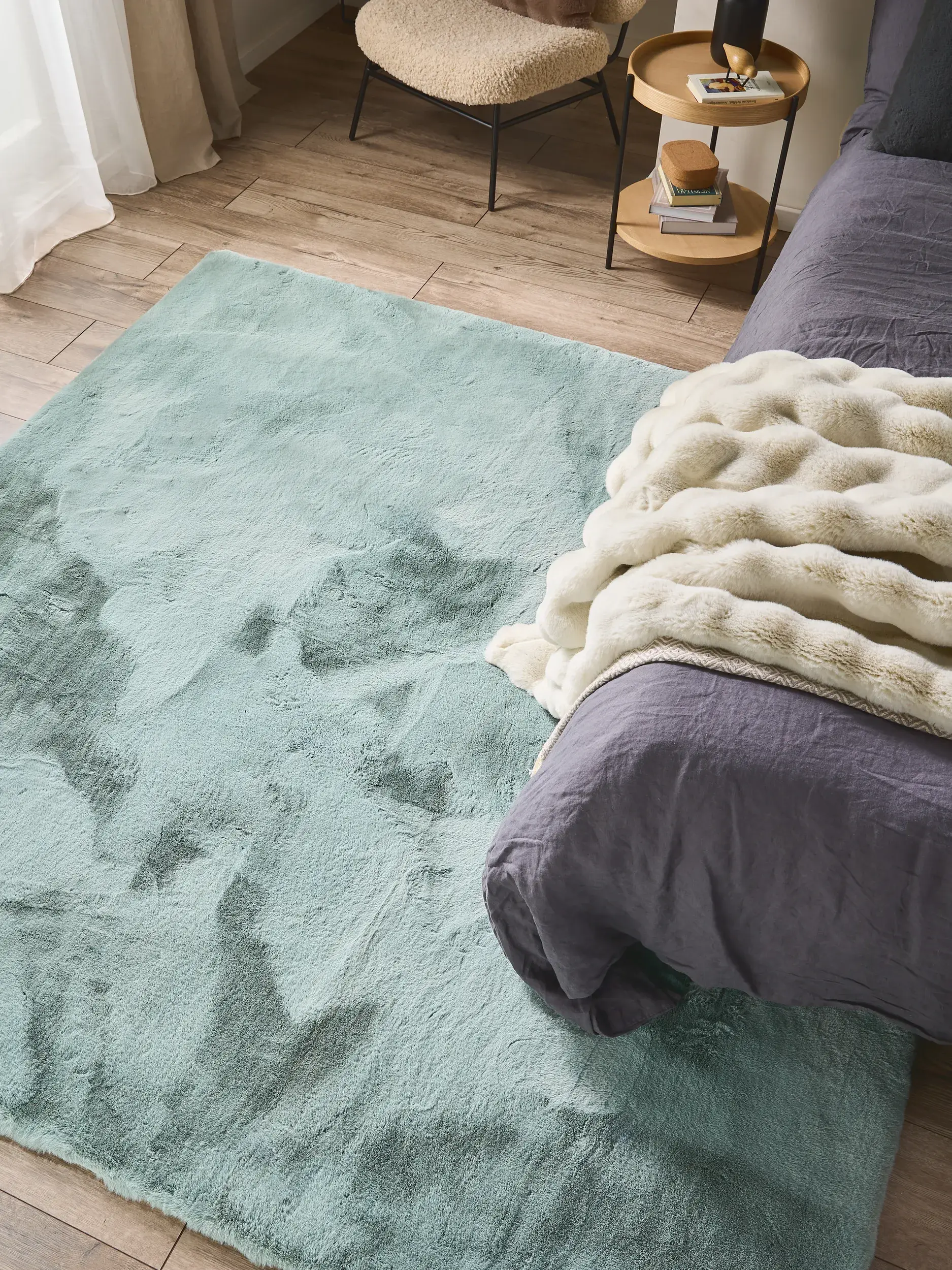 Rug Dave made of 100% Polyester in Green by benuta Nest