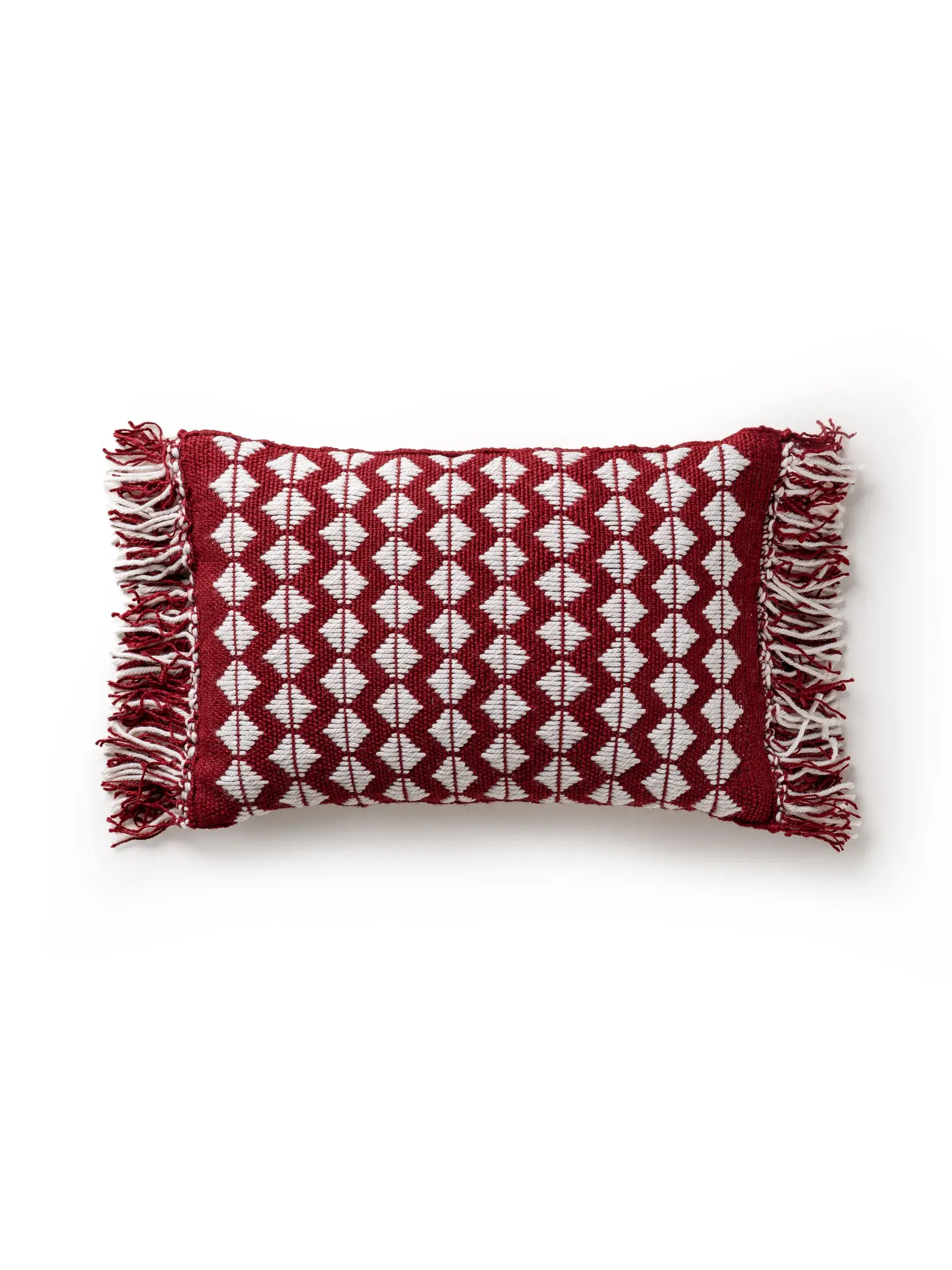 In- & Outdoor Kissen Morty Rot i Geometrisch-design laget av 100 % polyester (resirkulert PET) fra benuta Pure