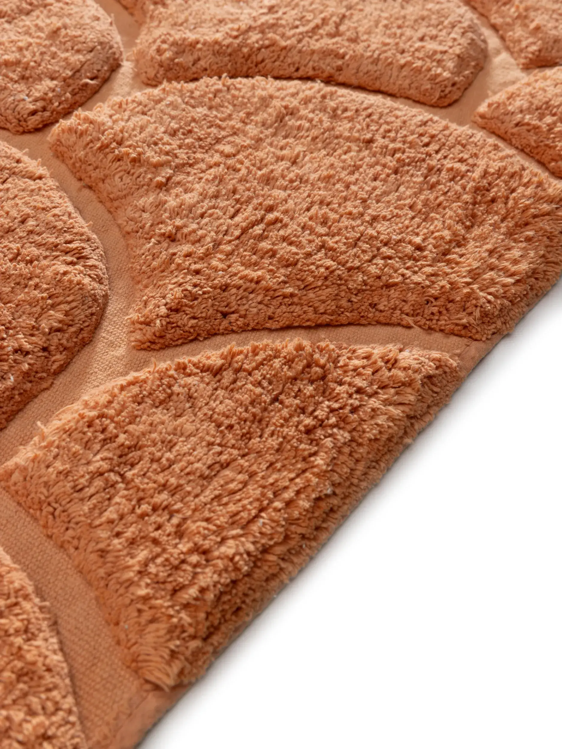 Teppich aus 100% Recycelte Baumwolle in Orange mit 100% Recycelte Baumwolle hohem Flor von Lytte