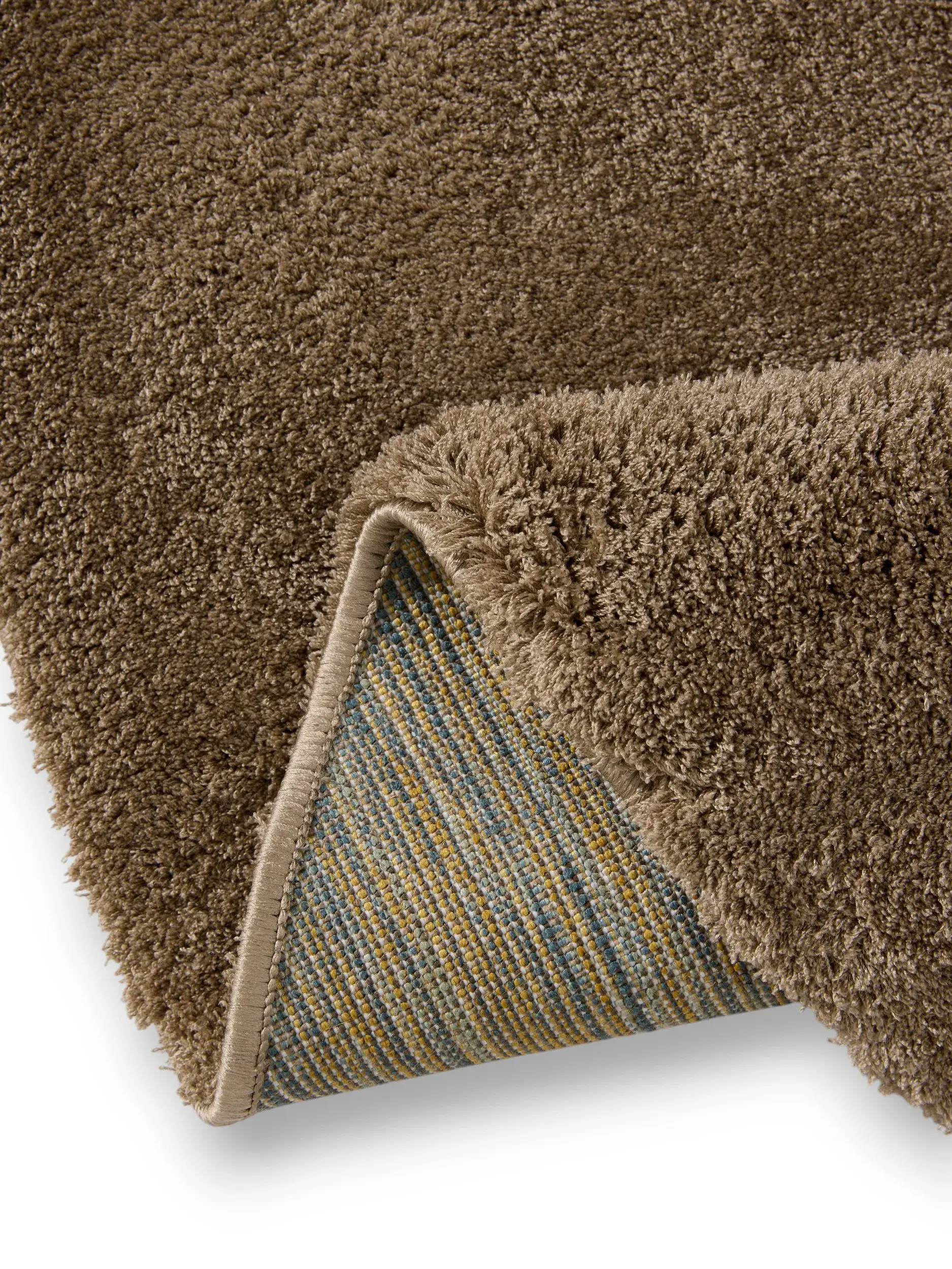Teppich aus 100% Polyester (Microfiber) in Beige mit 100% Polyester (Microfiber) hohem Flor von benuta Nest