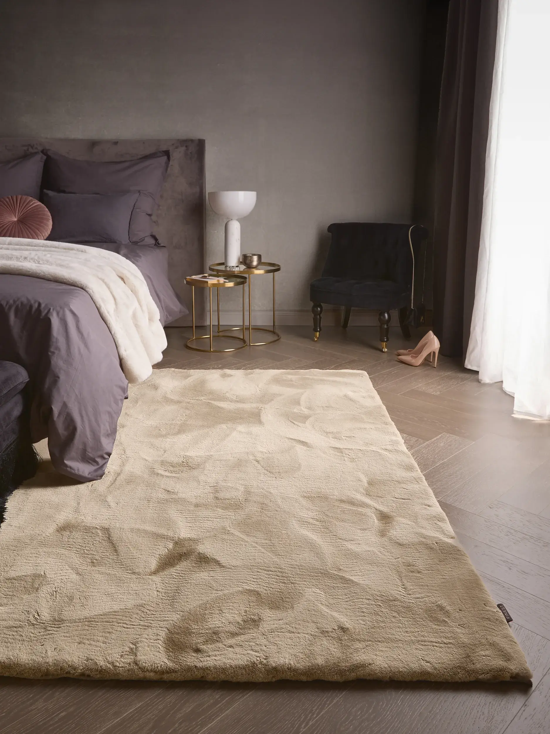 Tapis Fine en 100% Polyester en Beige de benuta Finest