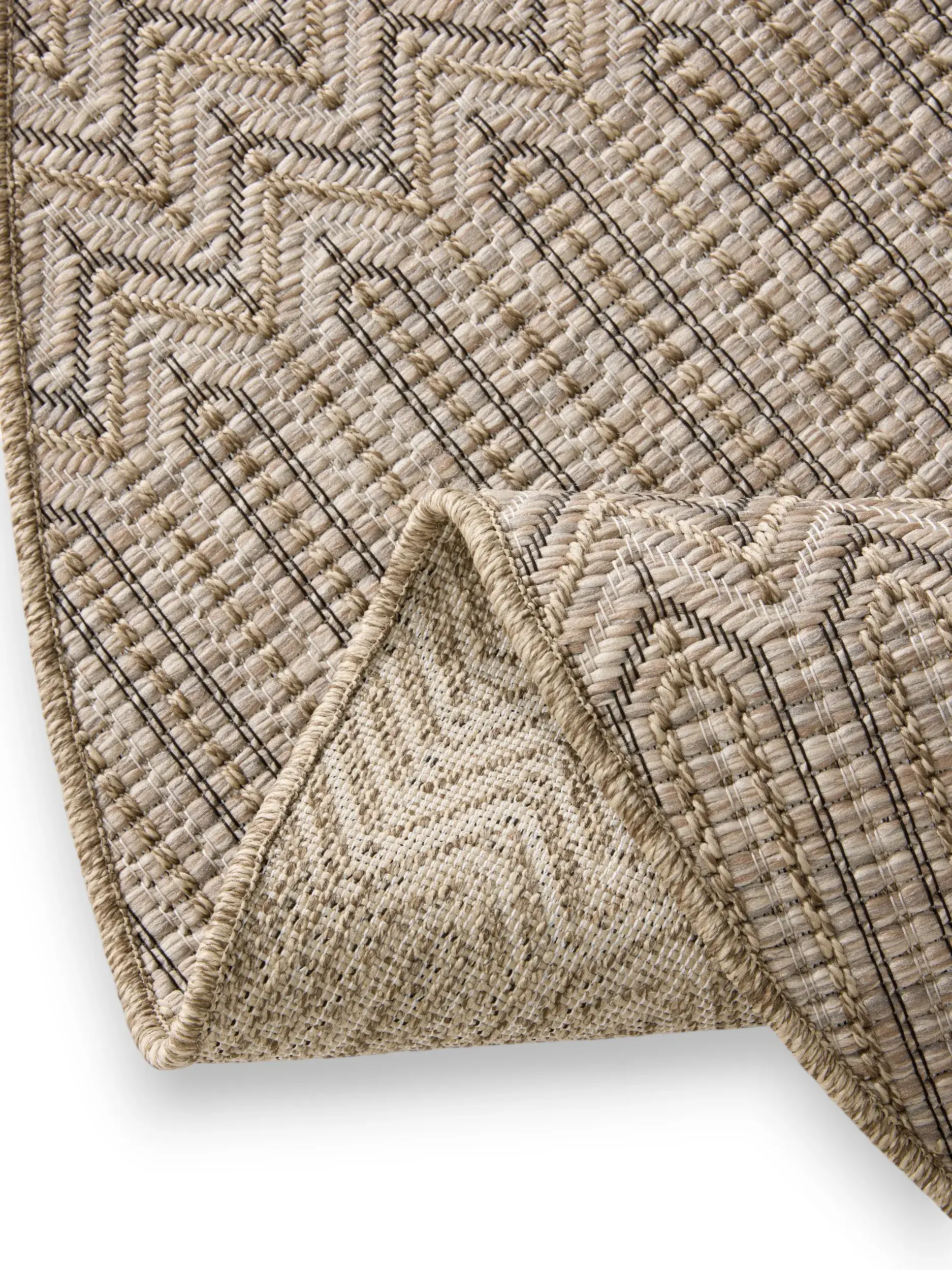 Rug made of 100% Polypropylen in Beige with a 100% Polypropylen high pile by benuta Nest