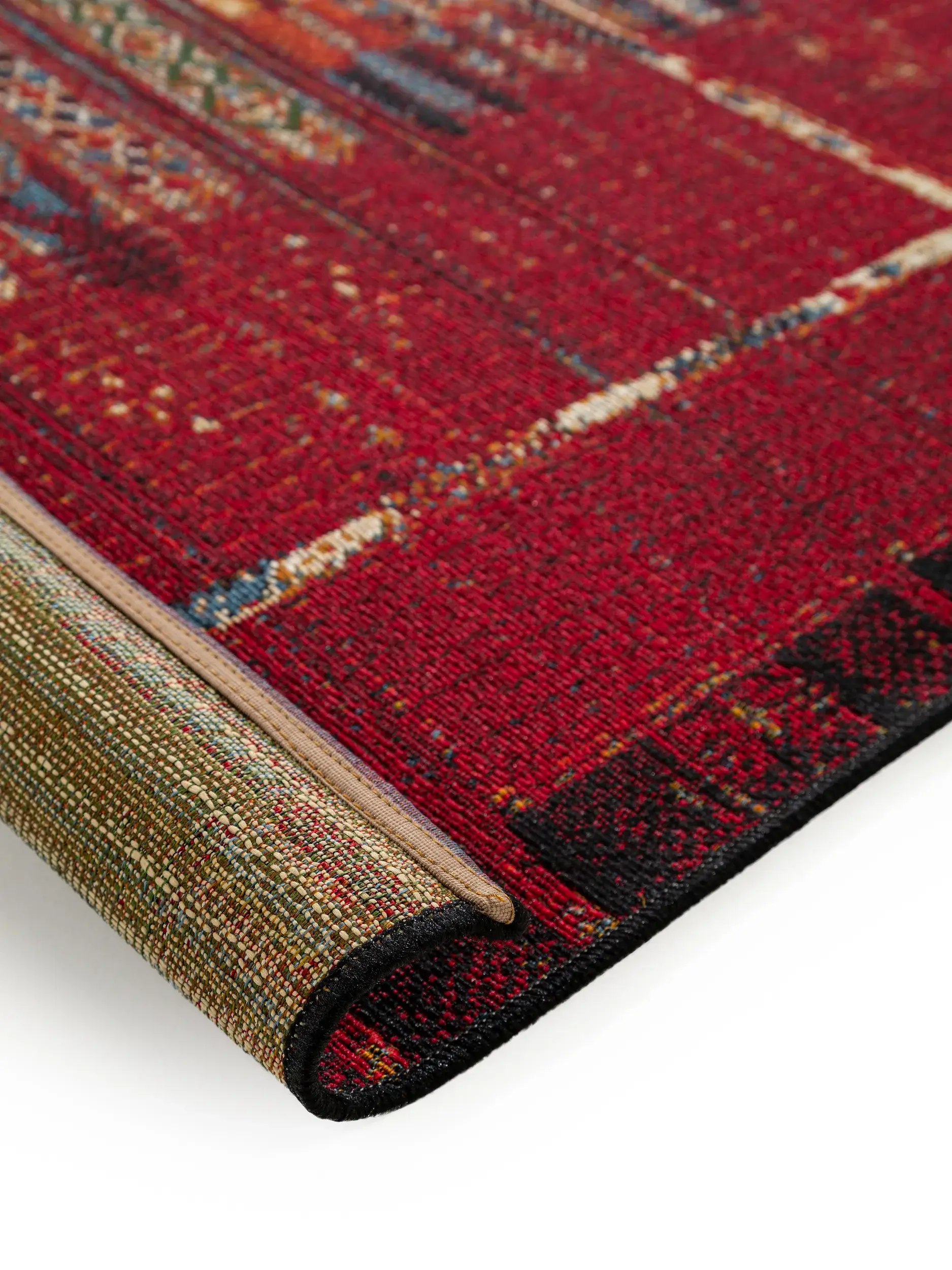 Rug made of 76% Polypropylen, 23% Polyester, 1% Latex in Multicolour with a 76% Polypropylen, 23% Polyester, 1% Latex high pile by benuta Nest