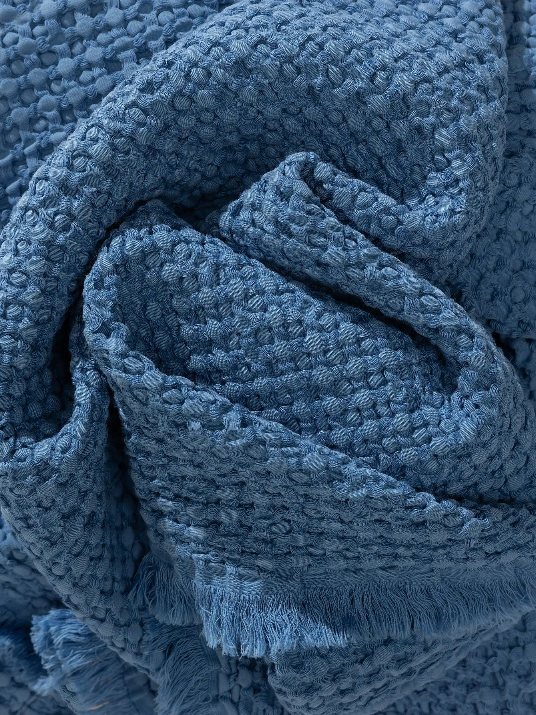Baumwolldecke Cloe Blau im Design  aus  von benuta