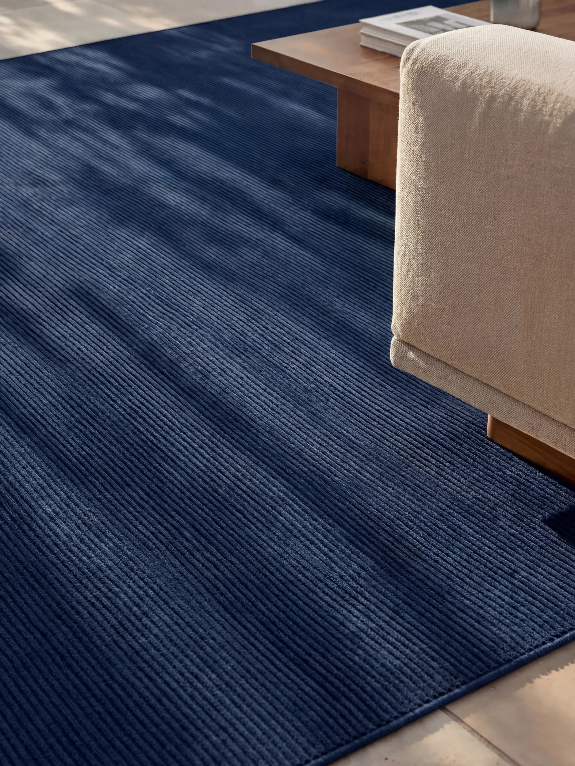 Teppich Arvea aus 100% Polyester (recyceltes PET) in  von benuta Pure