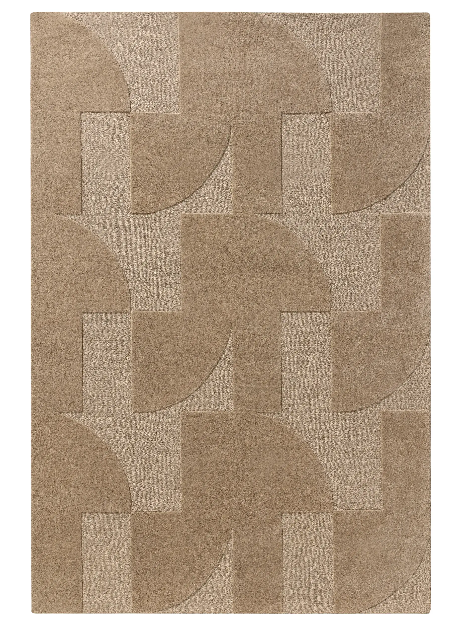 Wollen Vloerkleed Logan Beige van 