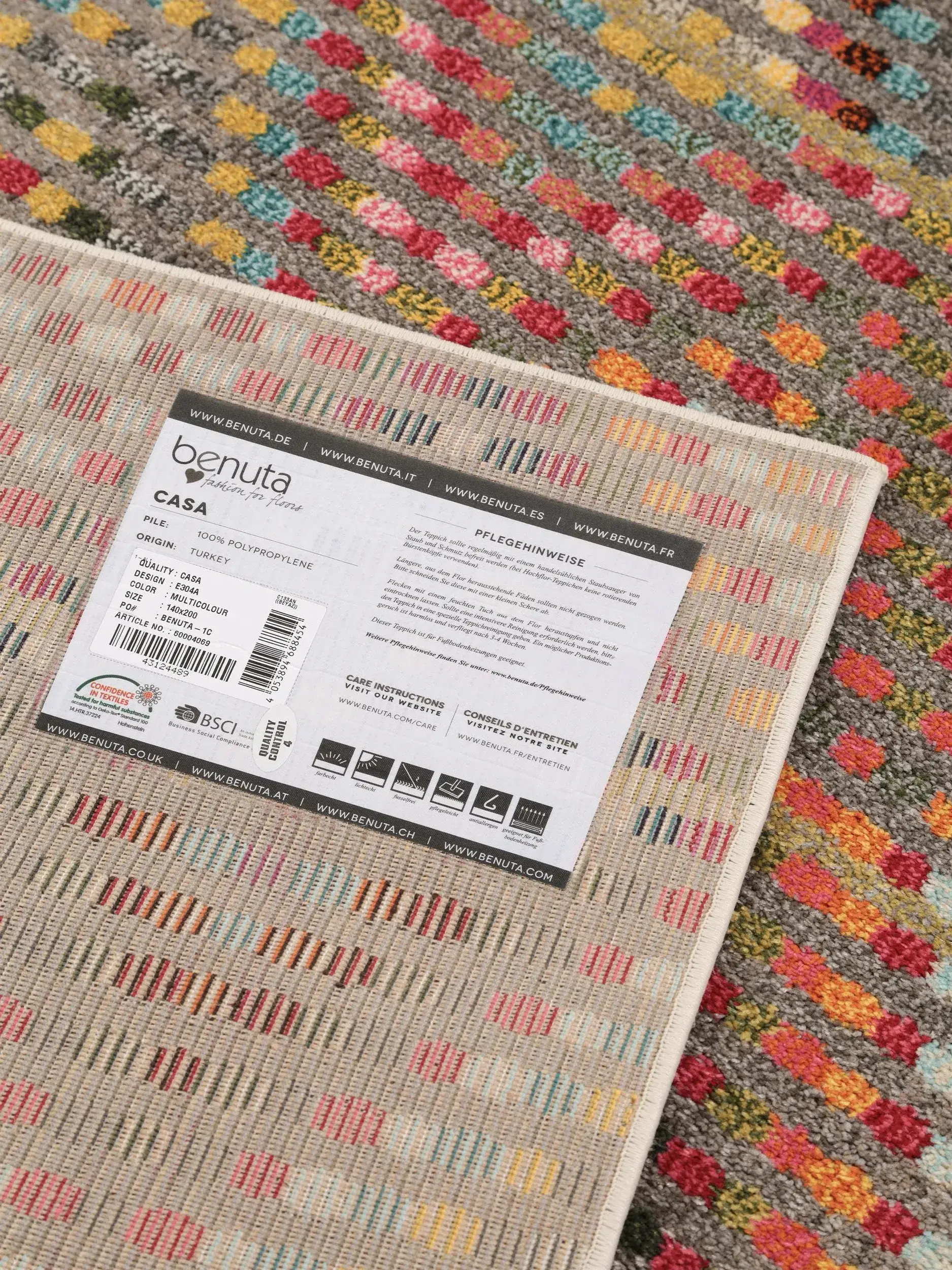 Rug made of 100% Polypropylen in Multicolor with a 100% Polypropylen high pile by benuta Nest