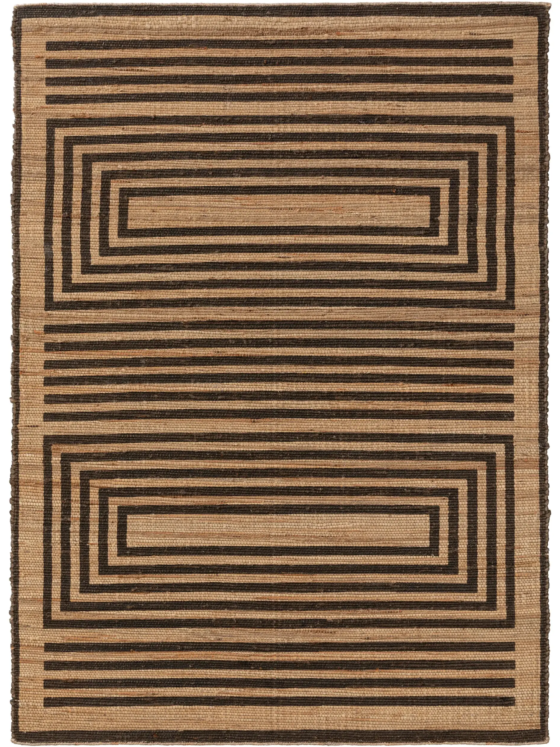 Tapijt van 100% Jute in Bruin met een 100% Jute hoge pool van benuta pure