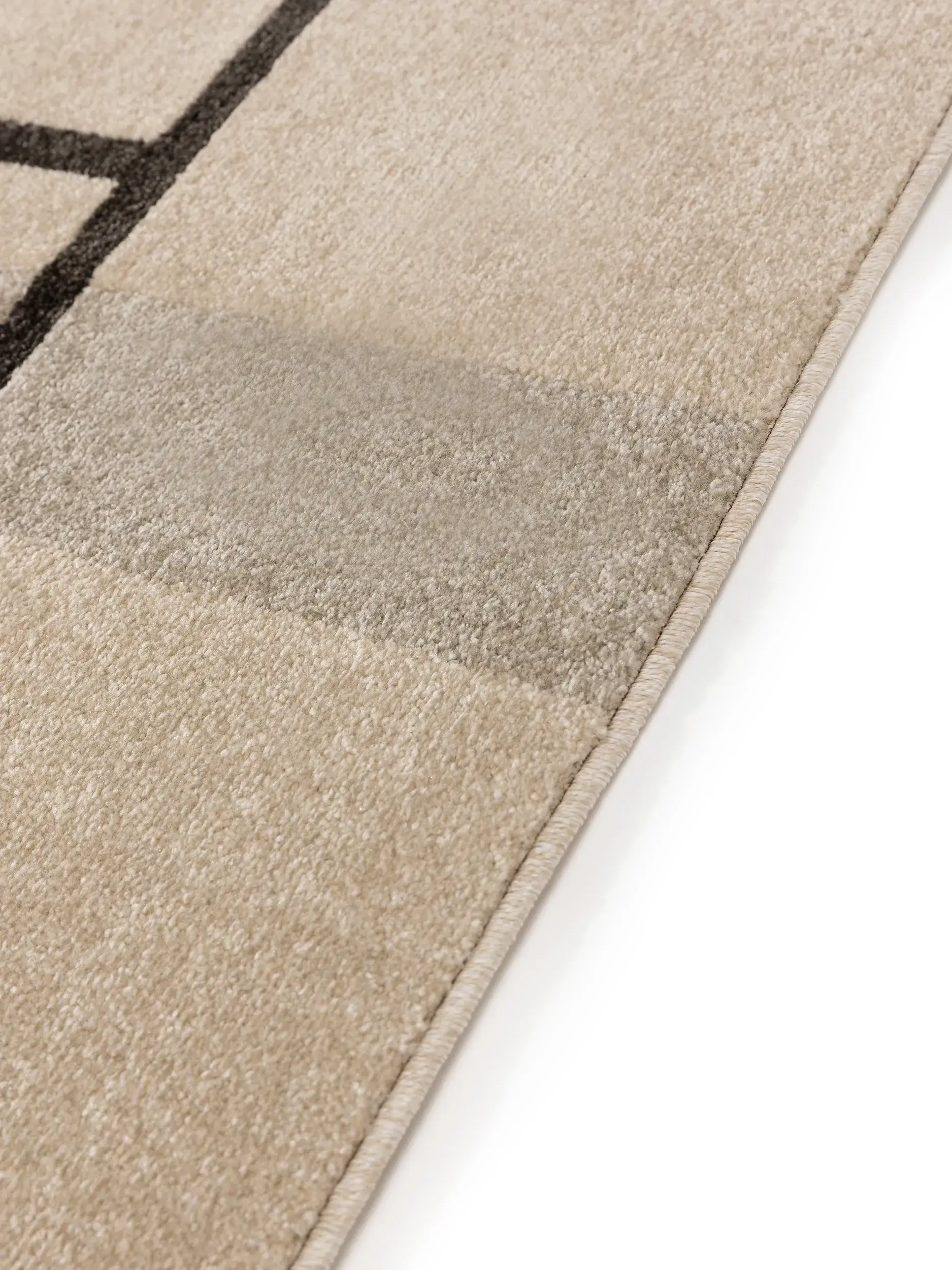 Teppich aus 100% Polypropylen in Schwarz/Weiß mit 100% Polypropylen hohem Flor von benuta Pop