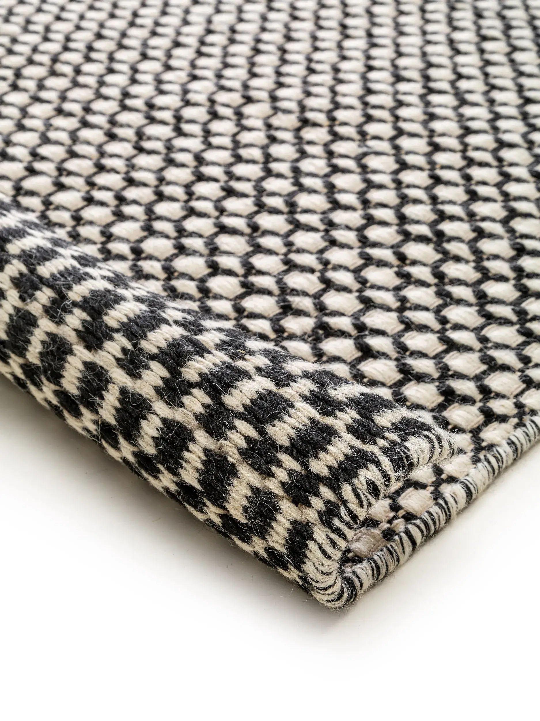 Tappeto di 80% Lana, 20% Cotone in Beige con pelo alto 80% Lana, 20% Cotone da benuta Finest