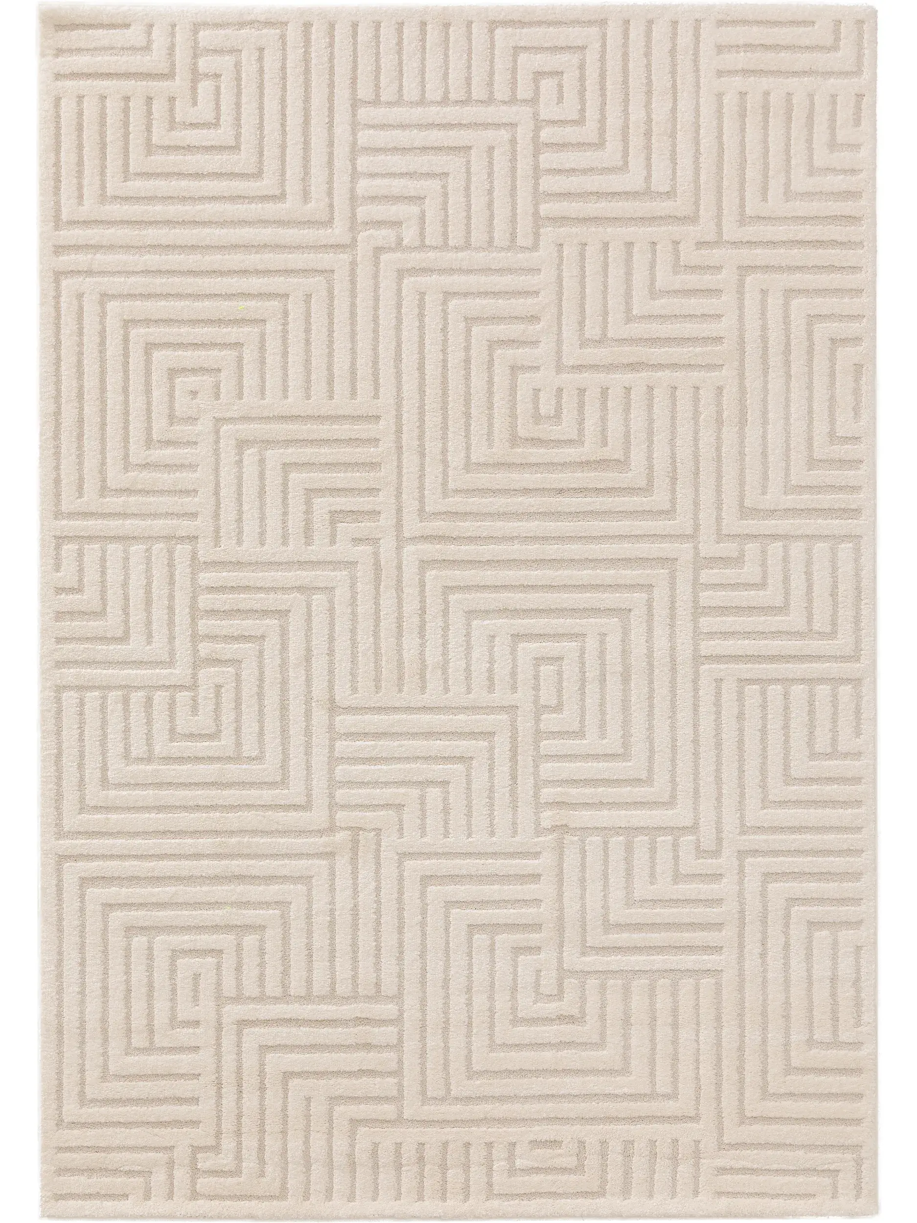 Rug made of 60% Polypropylen, 40% Polyester in Beige with a 60% Polypropylen, 40% Polyester high pile by benuta Nest