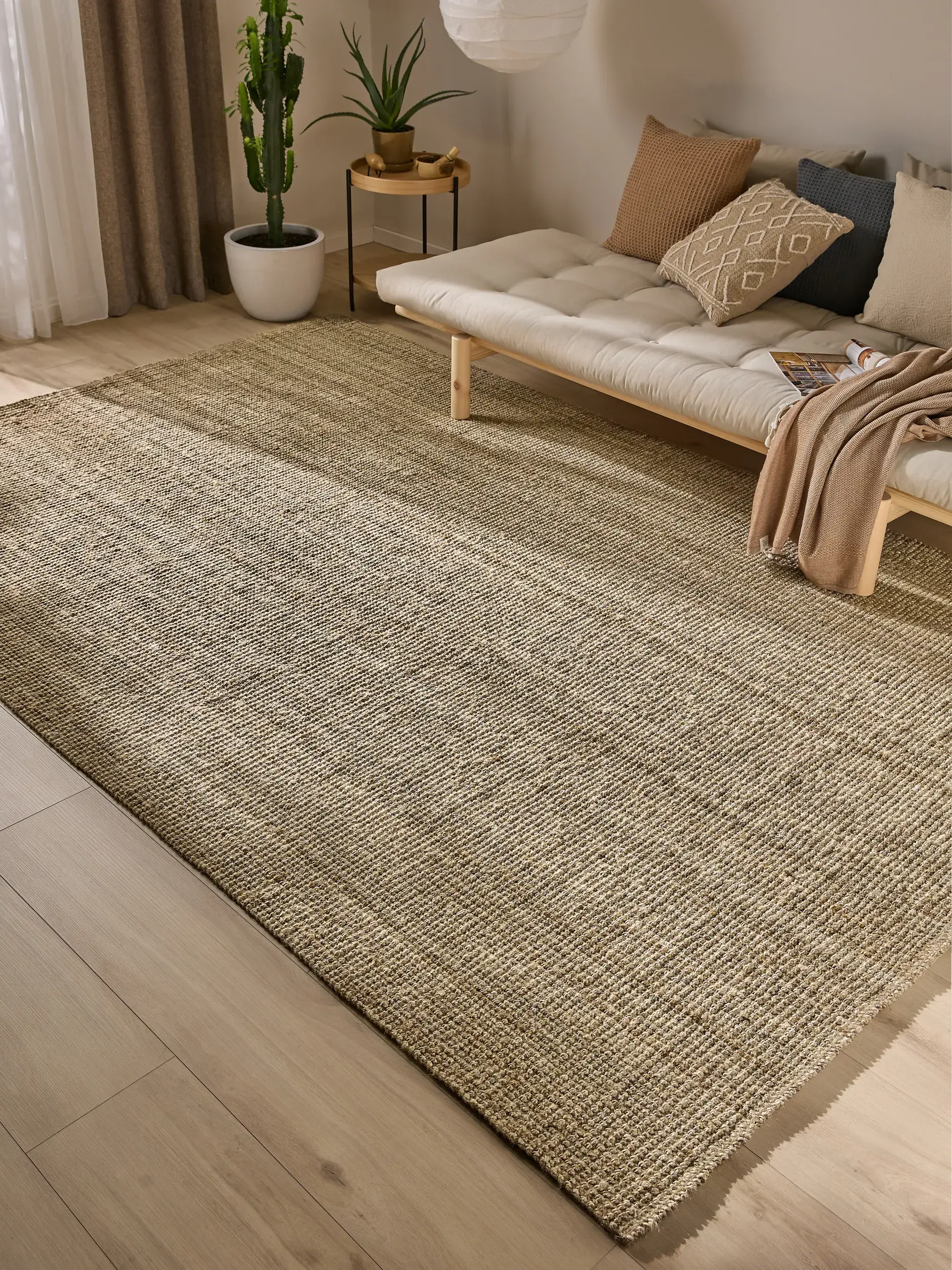 Rug Svea made of 100% Jute in Brown by benuta Pure