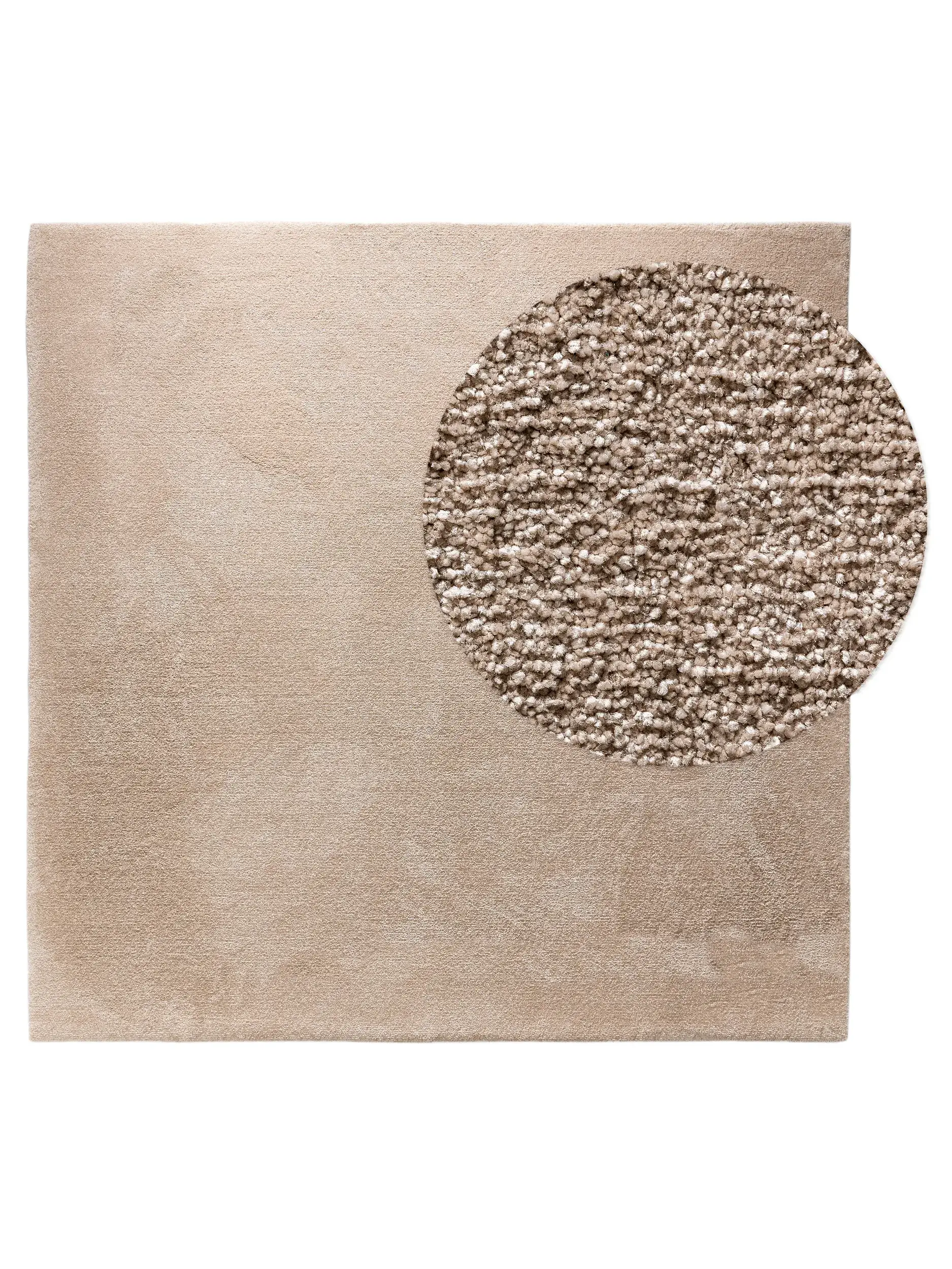 Rug made of 100% Polypropylen in Beige with a 100% Polypropylen high pile by benuta Nest