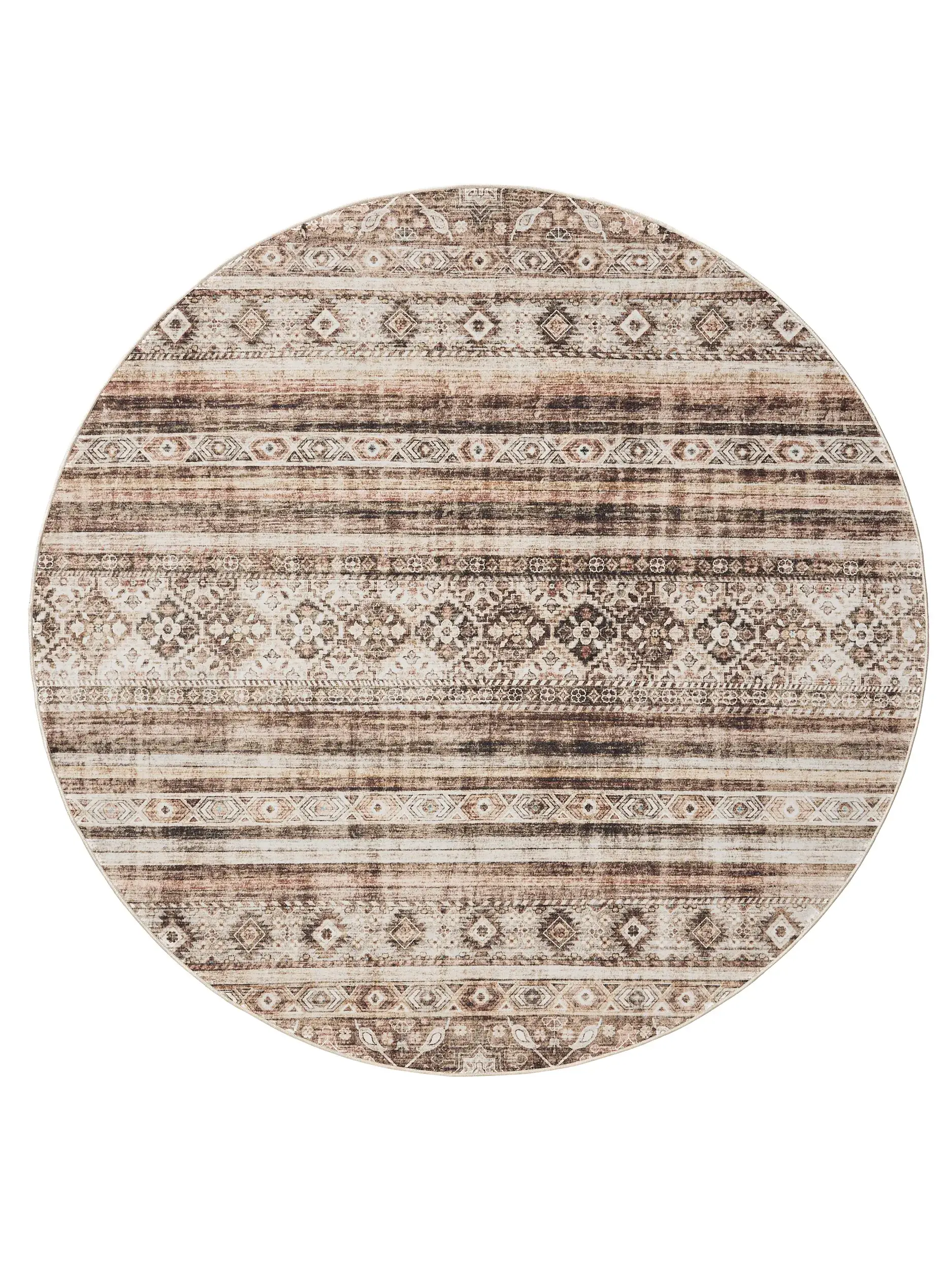 Rug made of 100% Polyester in Brown with a 100% Polyester high pile by benuta Basic