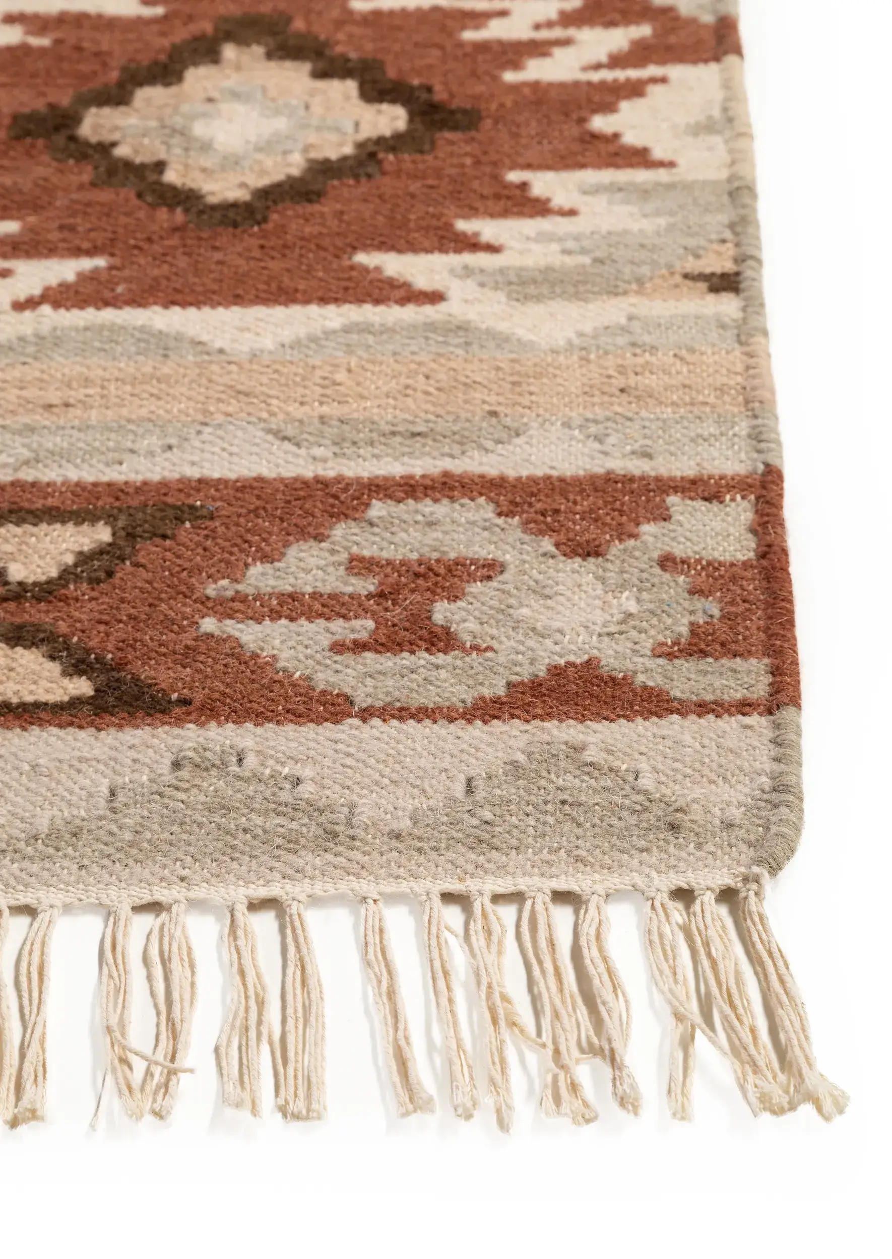 Teppich aus 90% Wolle, 10% Baumwolle in Multicolor mit 90% Wolle, 10% Baumwolle hohem Flor von benuta Pure