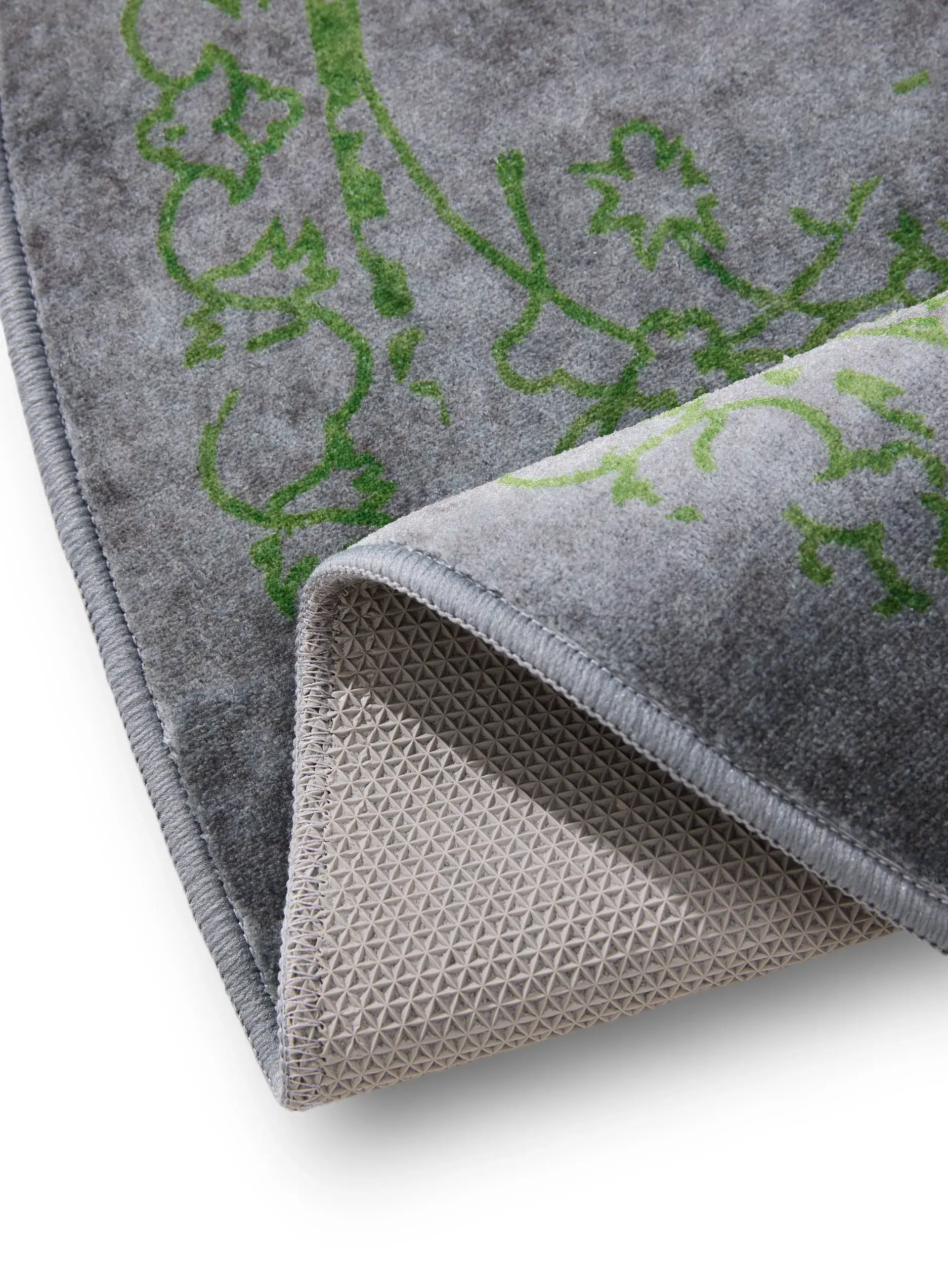 Koberec z 100% Polyester v Šedá s vlasem výšky 100% Polyester od benuta nest