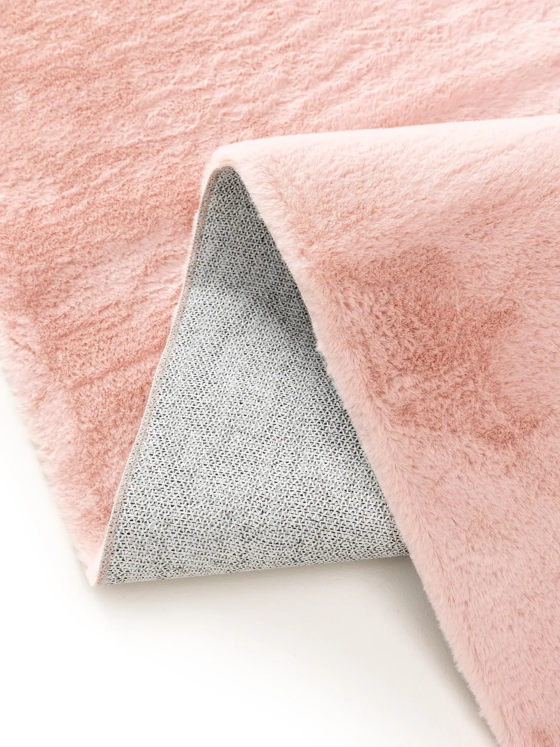 Tapete de 100% Polyester em Rosa com pelo de 100% Polyester de altura da benuta Basic