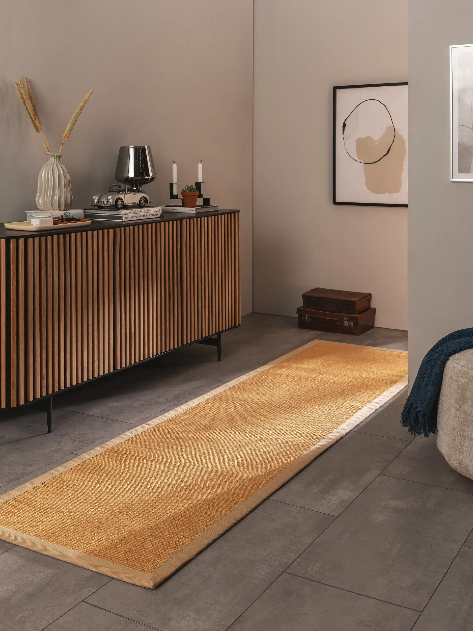 Teppich aus 100% Sisal in Beige mit 100% Sisal hohem Flor von benuta Nest