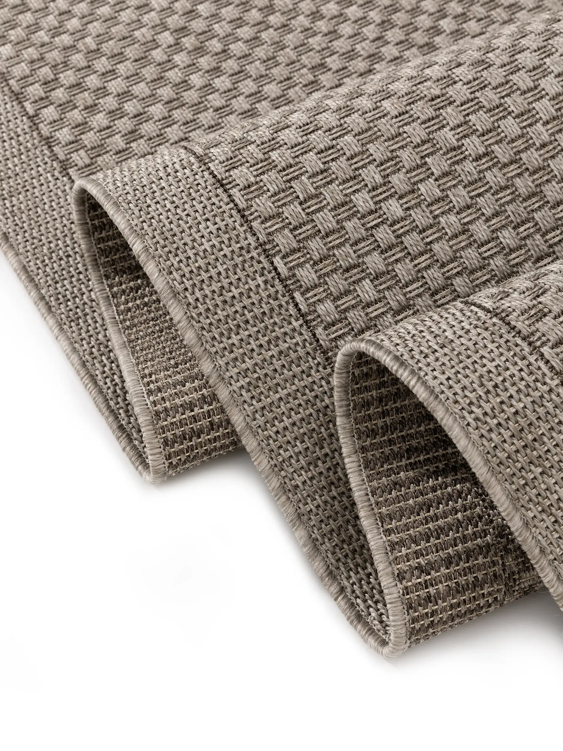 Tapis en 100% Polypropylène en Gris avec une pile de 100% Polypropylène de hauteur de benuta nest