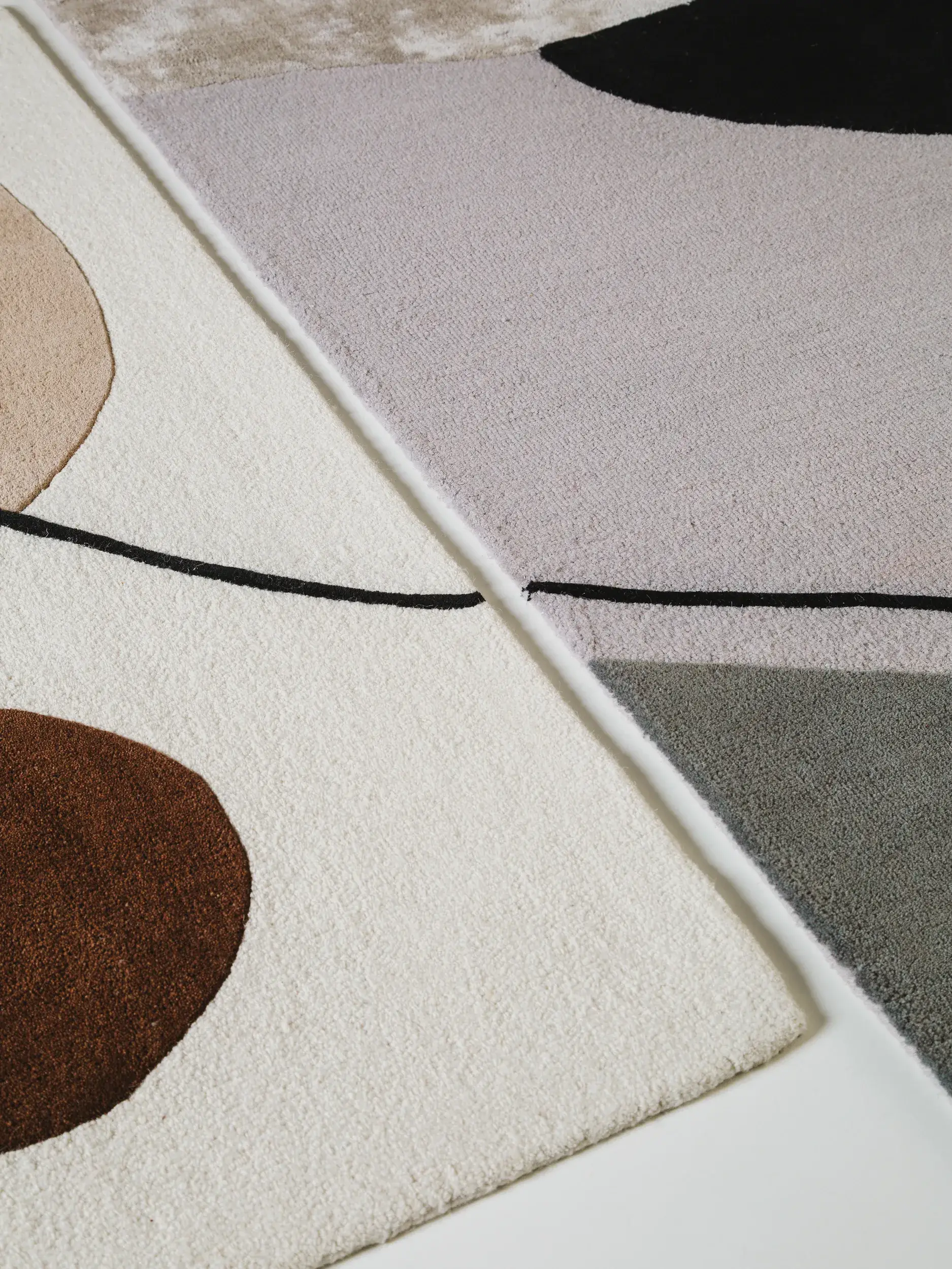 Teppich aus 85% Wolle, 15% Viskose in Multicolor mit 85% Wolle, 15% Viskose hohem Flor von benuta Pure