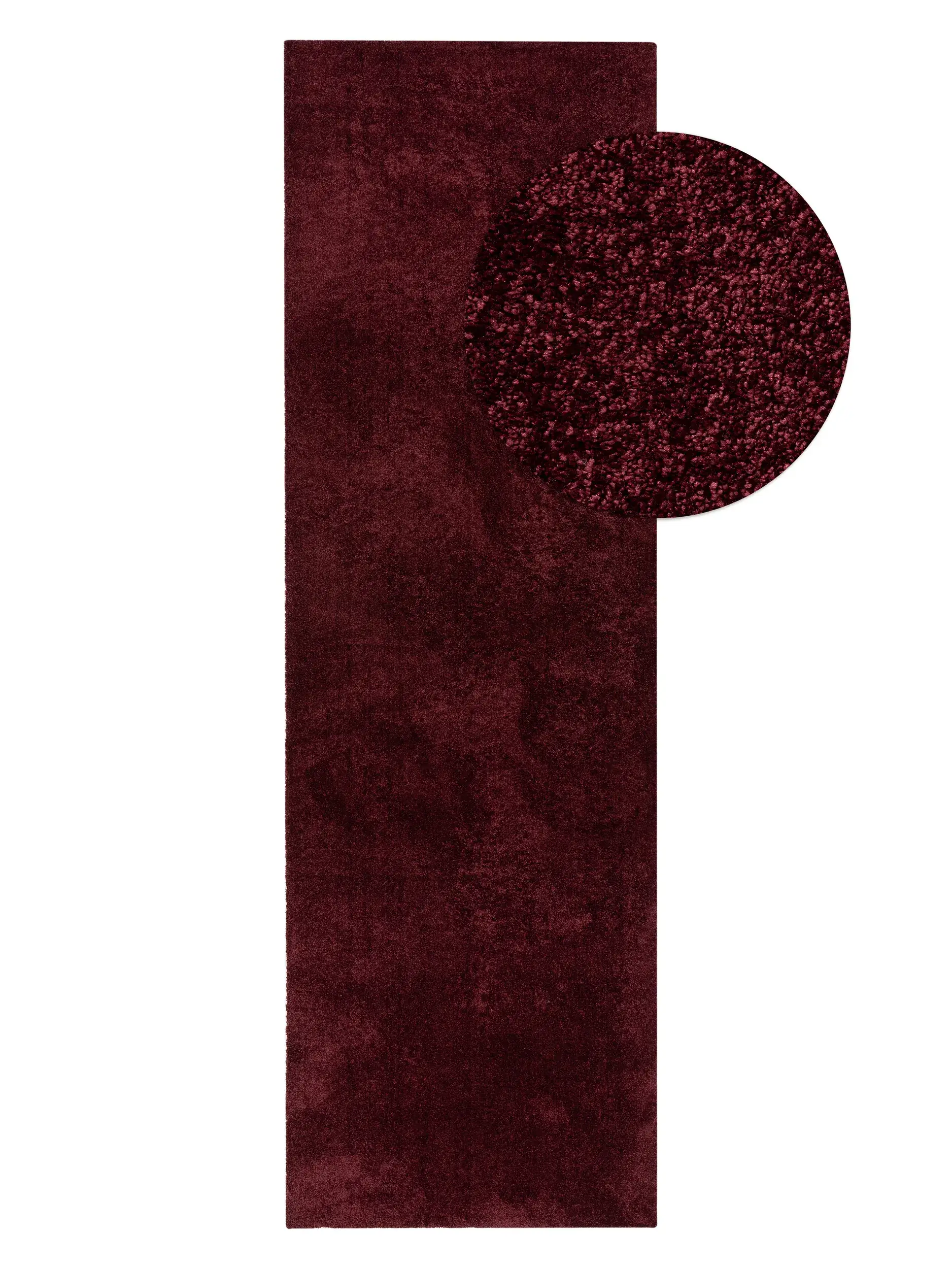 Matto 100% Polyester (30% recycelt)a värissä Rot 100% Polyester (30% recycelt) korkealla nukalla merkiltä benuta Nest