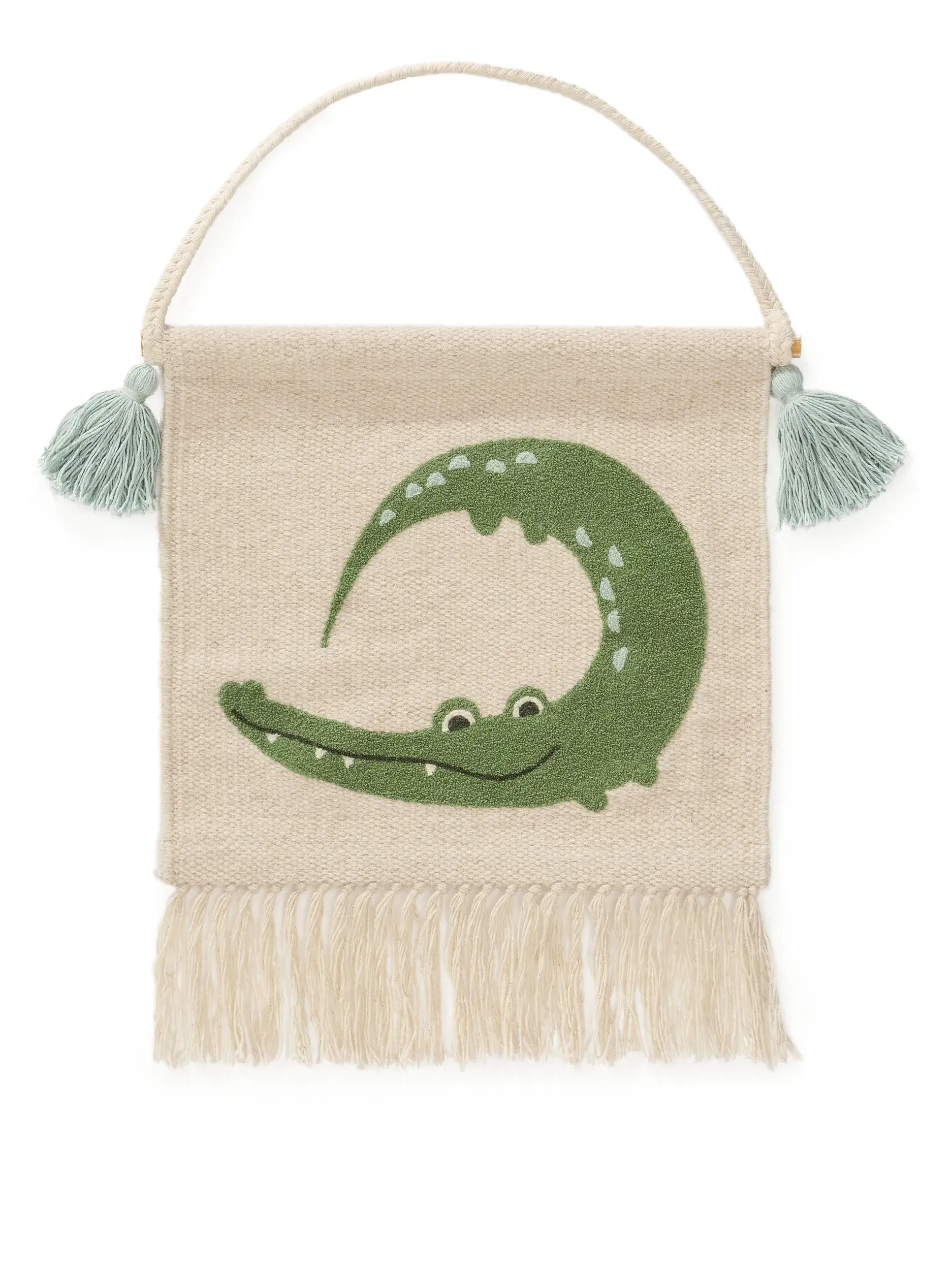Decorazione per pareti Savannah Verde in Designanimale-ontwerp van 75% Lana, 20% Cotone, 5% Poliacrilico door Lytte