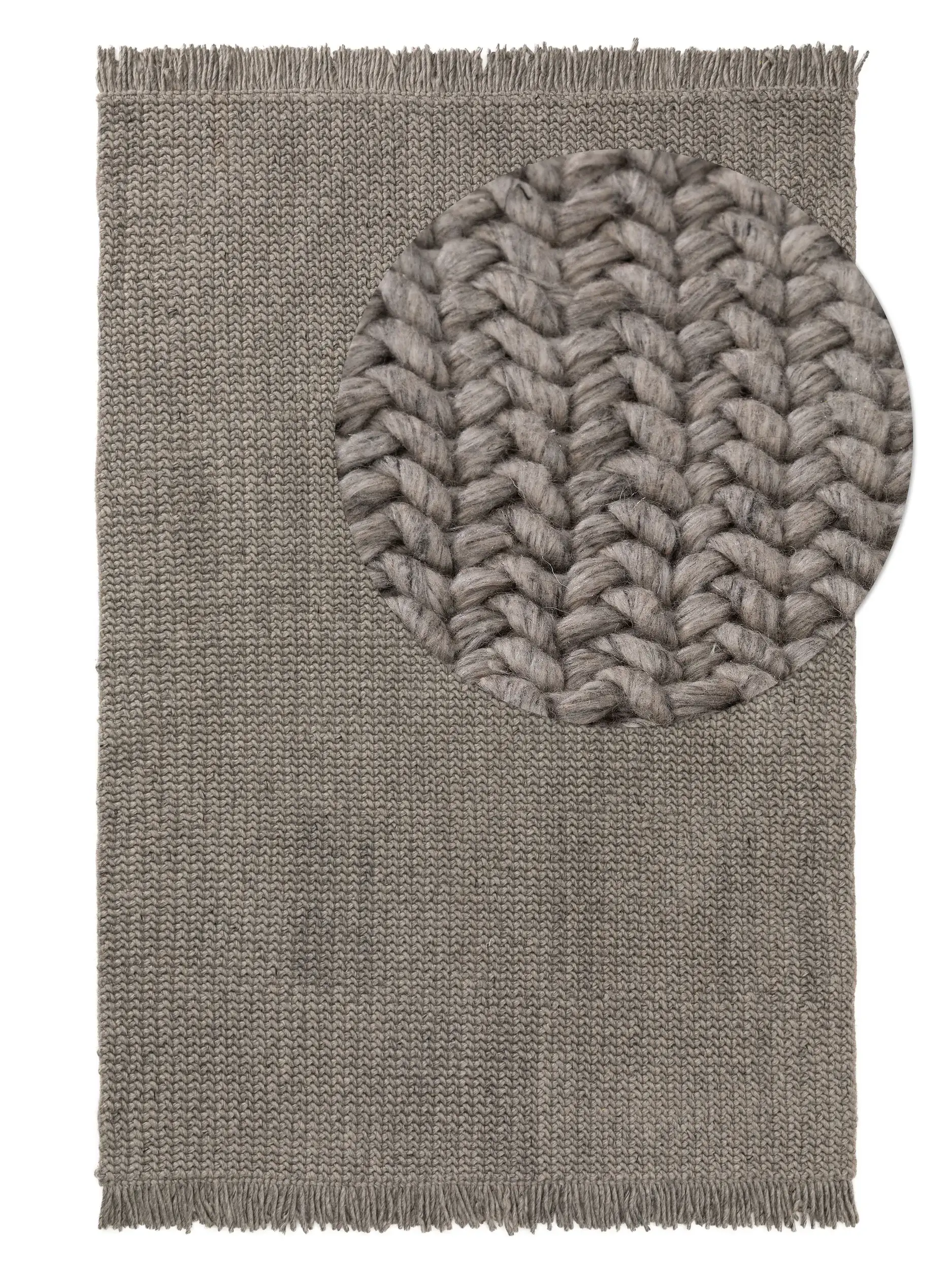 Koberec z 60% Wolle, 40% Polyester v Grau s vlasem výšky 60% Wolle, 40% Polyester od benuta Pure