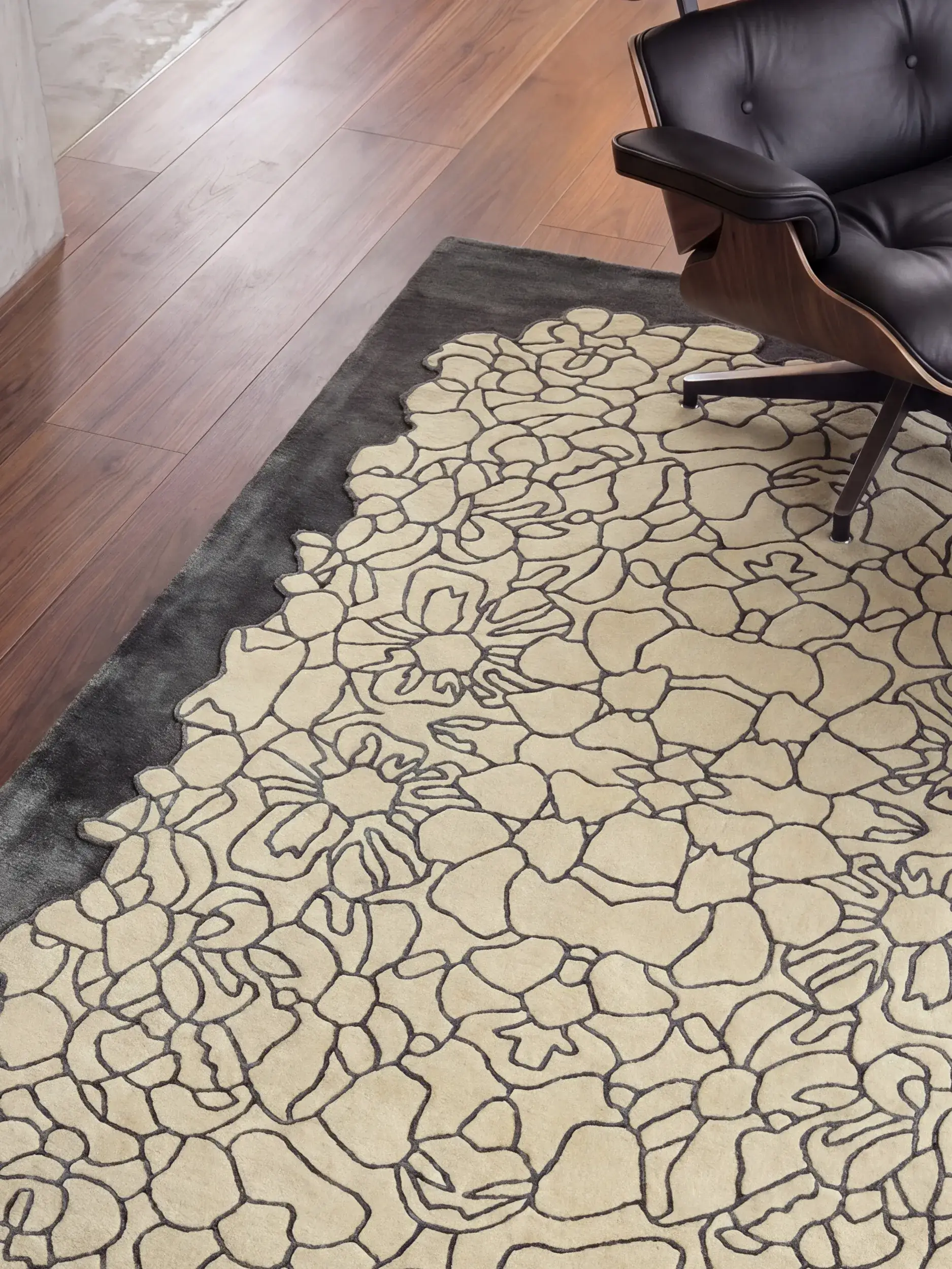 Tapis Tizian en 50% Laine (50% de Nouvelle-Zélande), 50% Lyocell (TENCEL™) en  de benuta Finest