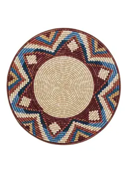 Tapis d'extérieur & intérieur rond Kenya Multicouleur
