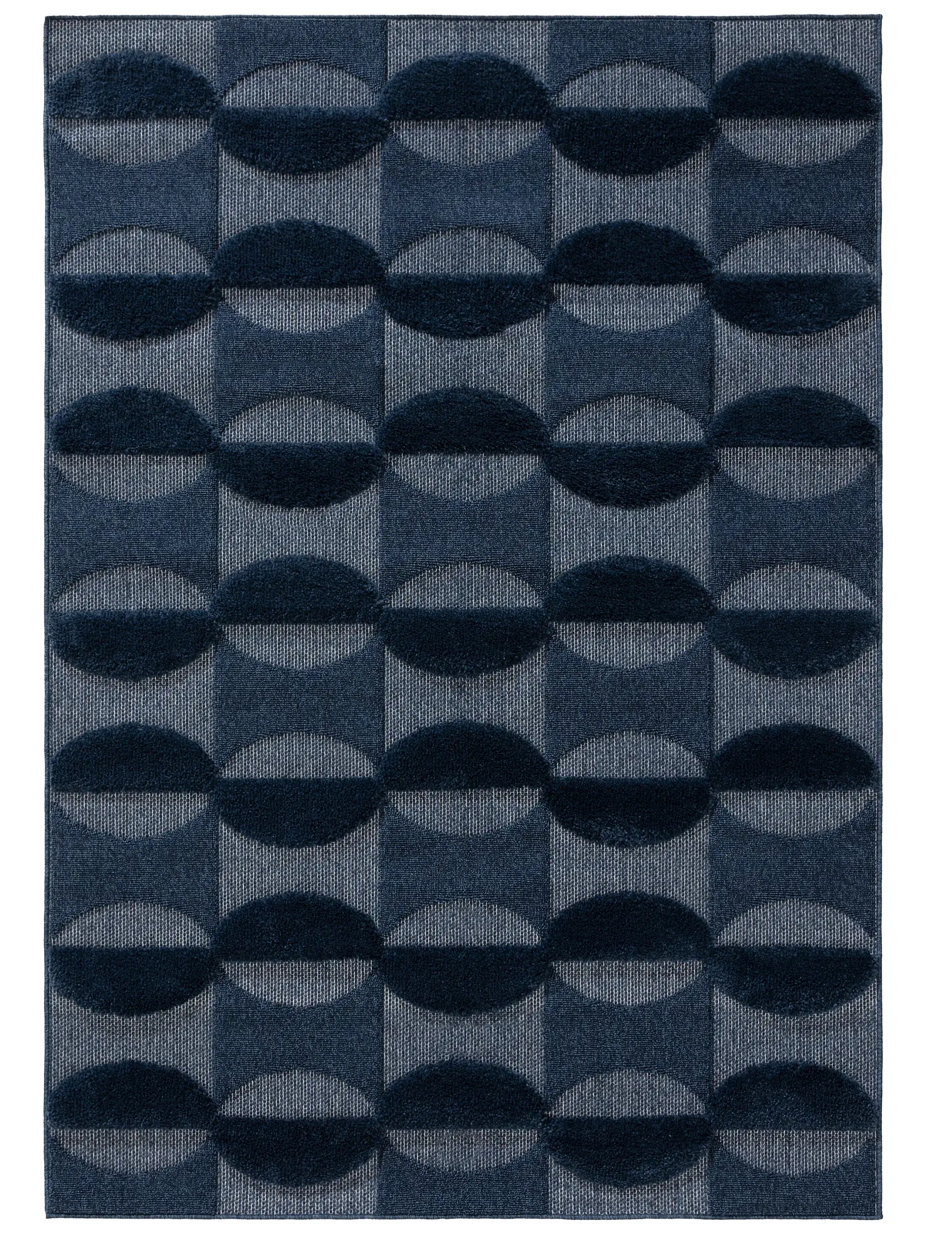 Teppich aus 100% Polypropylen in Blau mit 100% Polypropylen hohem Flor von benuta Pop