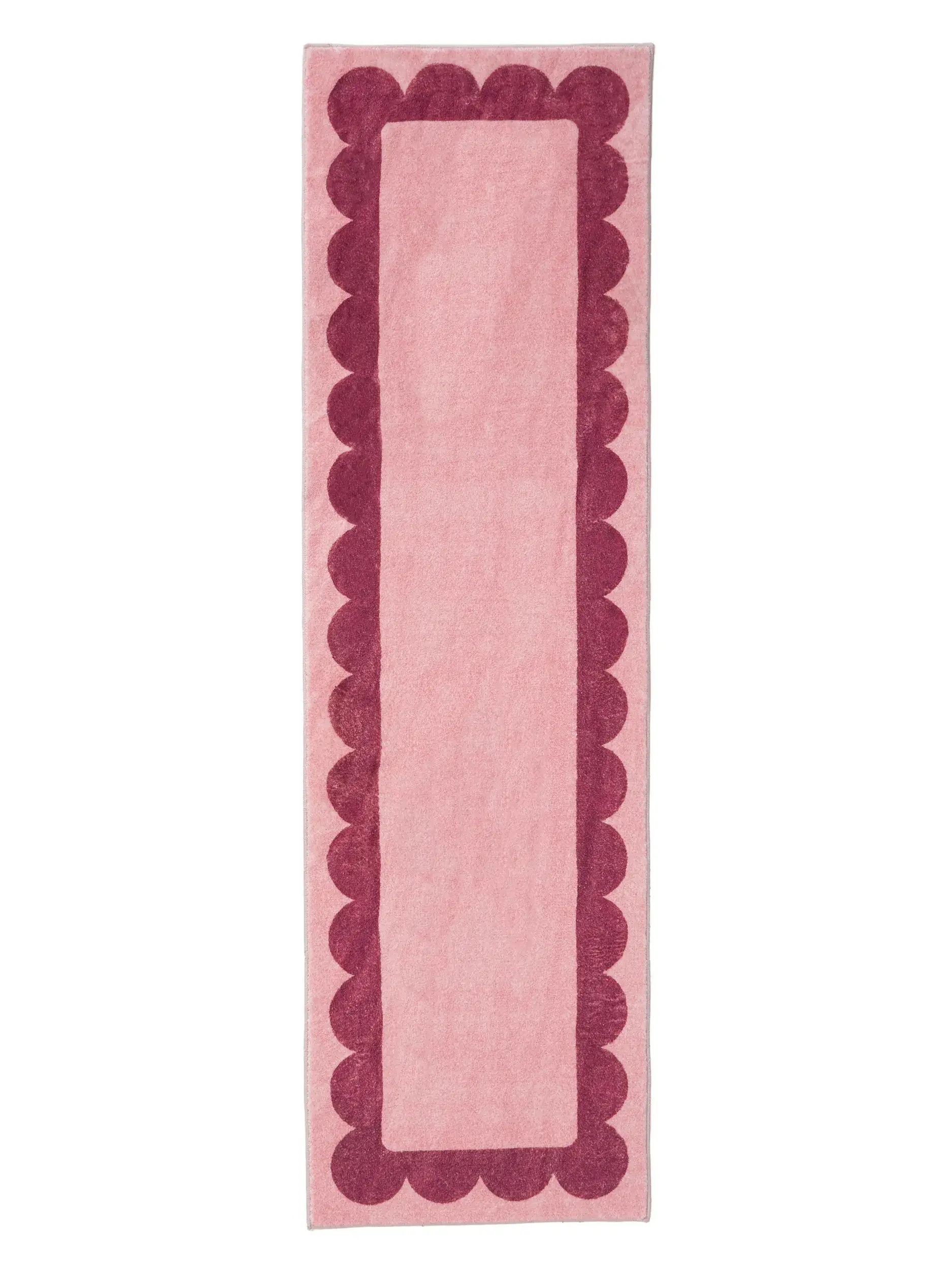 Rug made of 100% Polyester in Pink with a 100% Polyester high pile by benuta Pop