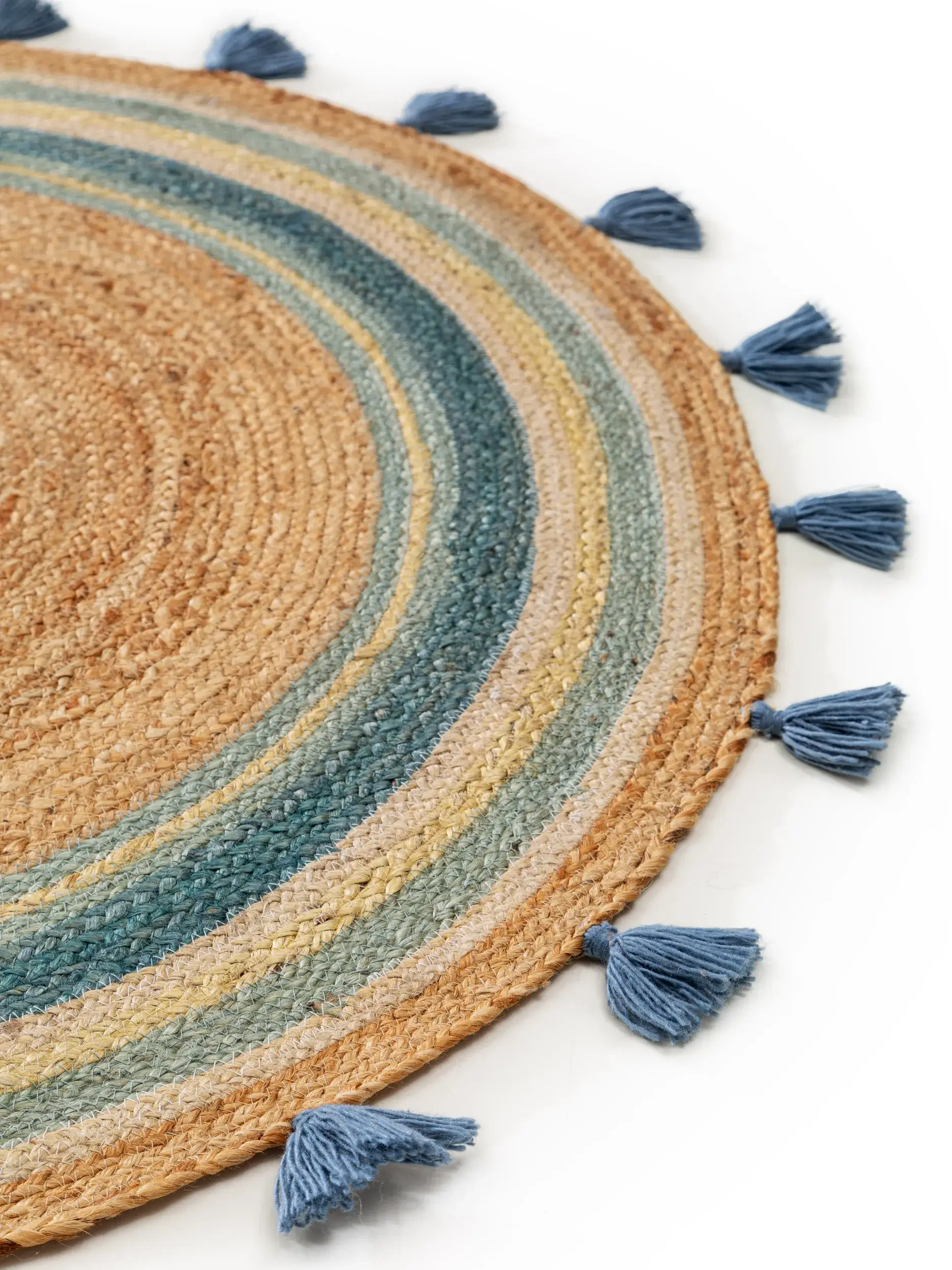 Tapijt van 100% Jute in Veelkleurig met een 100% Jute hoge pool van Lytte