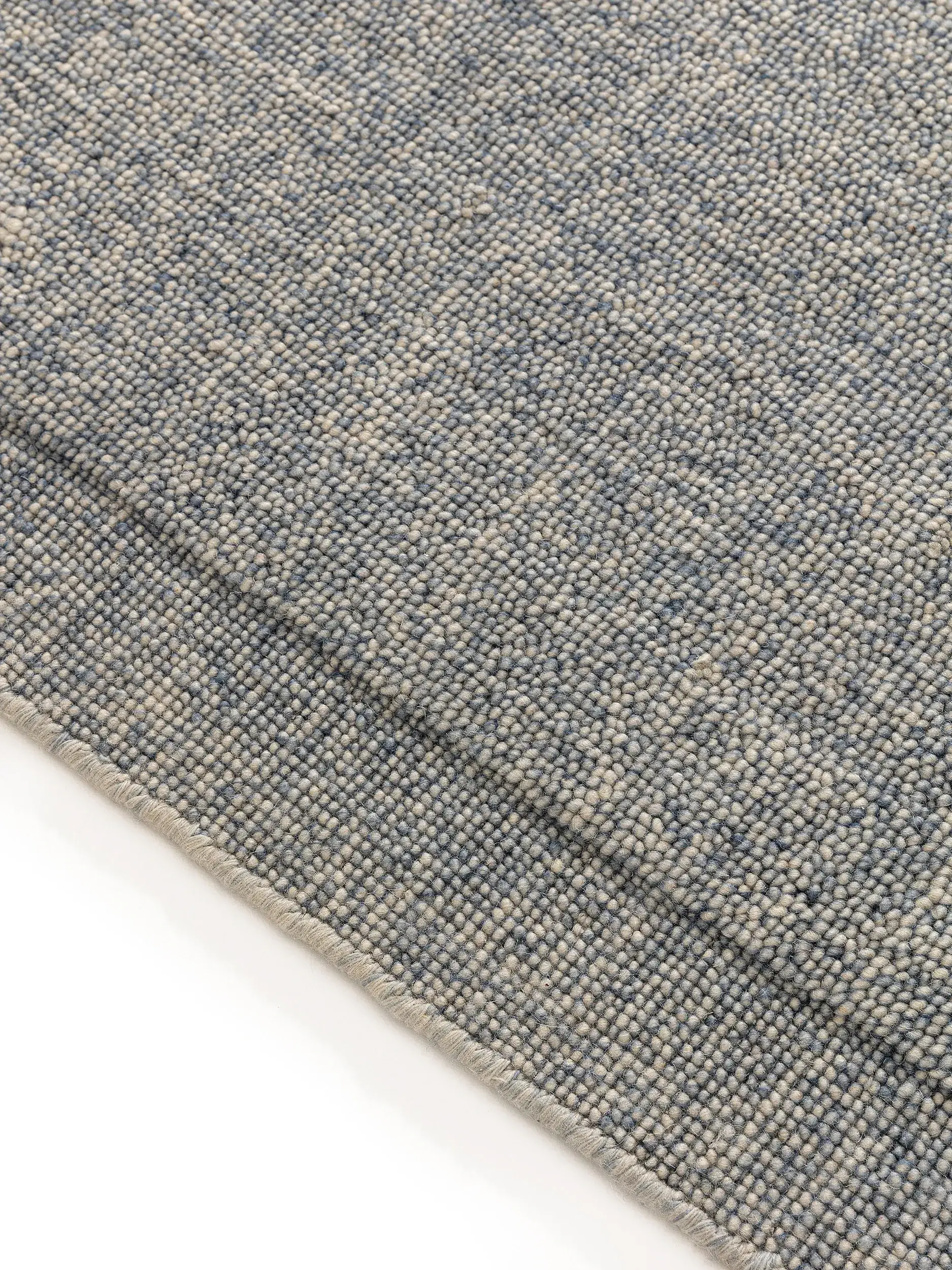 Tapis en 80% Laine, 20% Coton en Bleu avec une pile de 80% Laine, 20% Coton de hauteur de benuta pure
