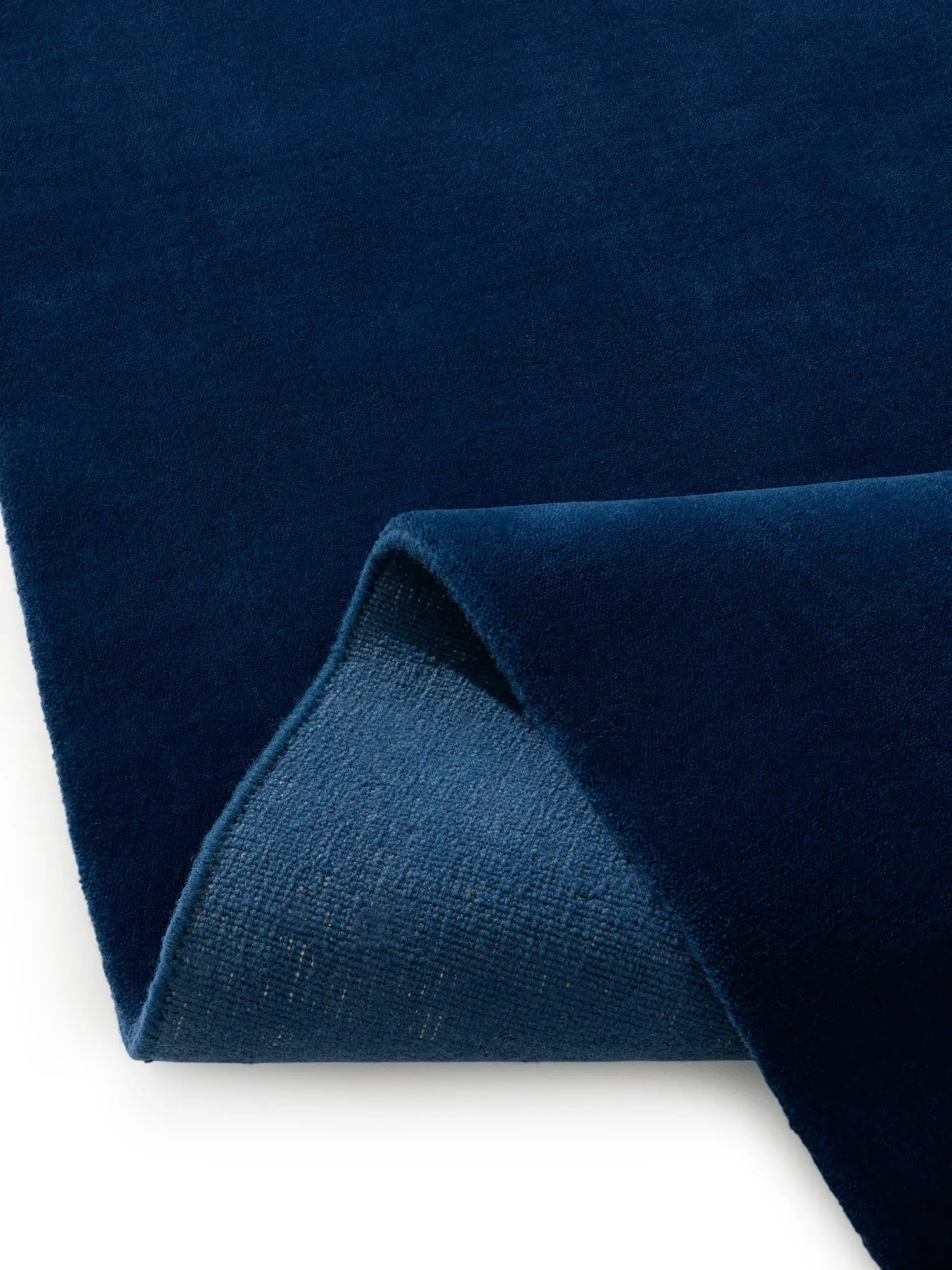 Teppich Mono aus 100% Baumwolle in Blau von benuta