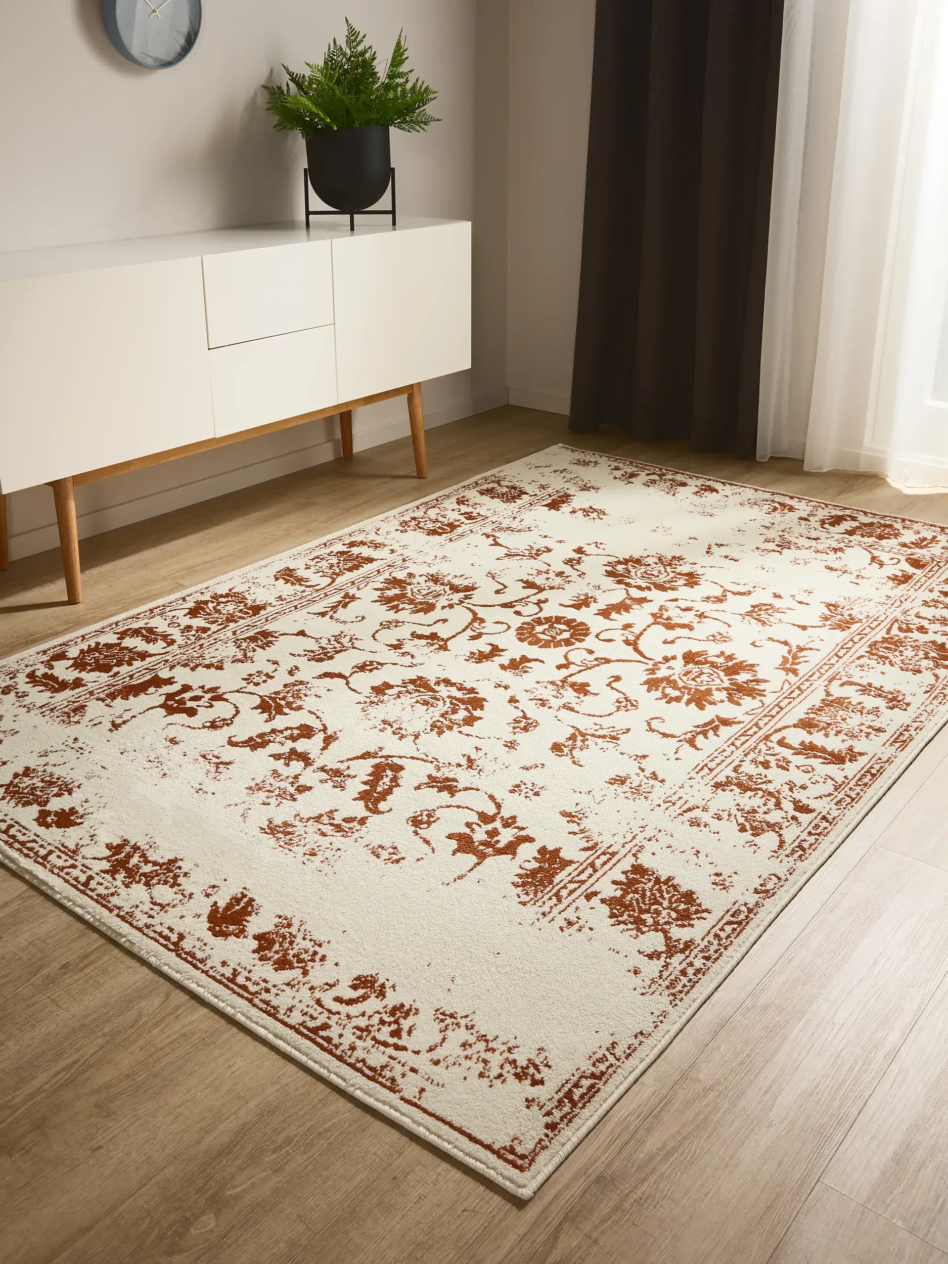Rug made of 100% Polypropylen in Beige with a 100% Polypropylen high pile by benuta Basic