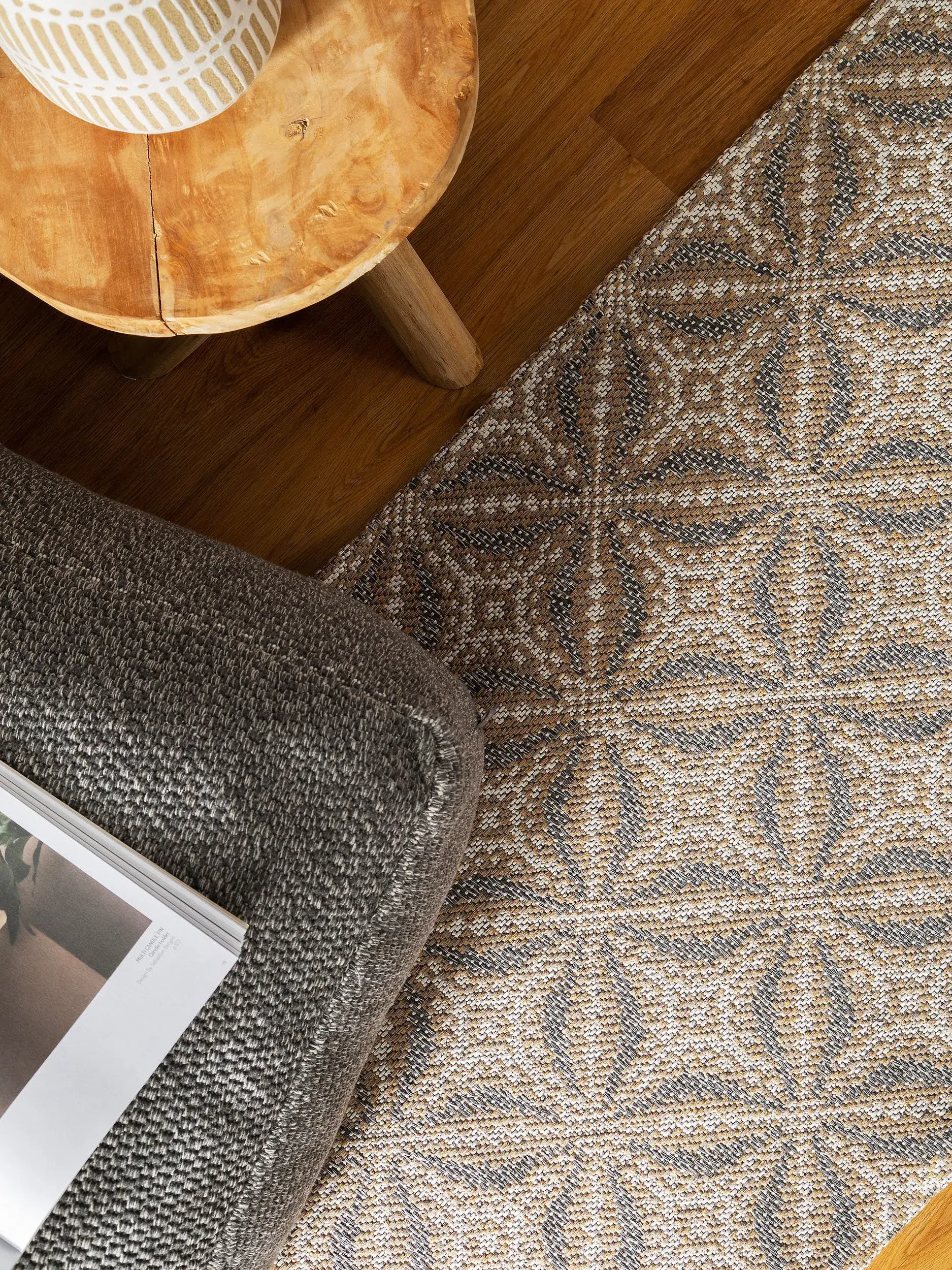 Teppich aus 100% Baumwolle in Beige mit 100% Baumwolle hohem Flor von benuta Nest