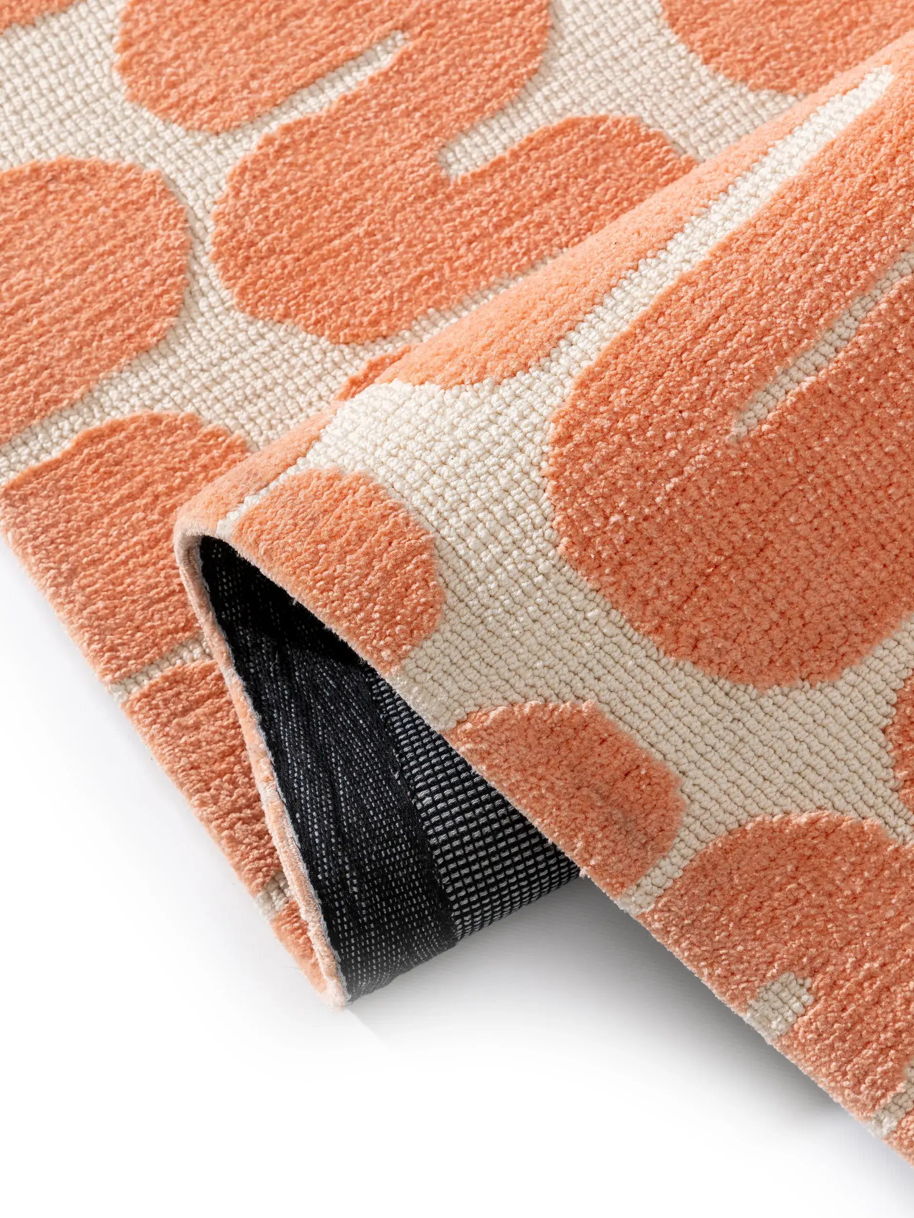 Teppich aus 100% Polyester (Microfiber) in Orange mit 100% Polyester (Microfiber) hohem Flor von benuta Pop