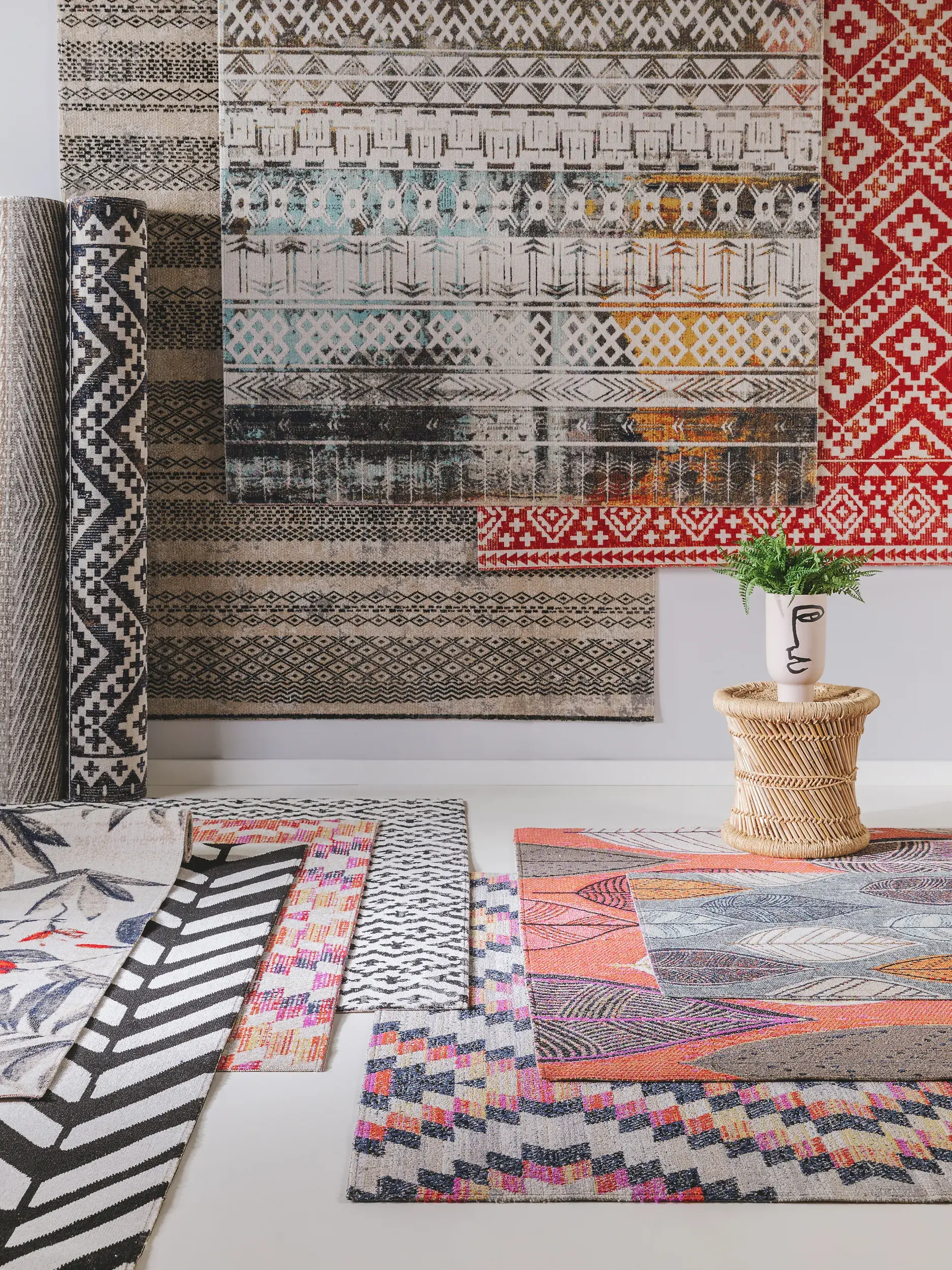 Rug made of 100% Polypropylen in Multicolour with a 100% Polypropylen high pile by benuta Nest