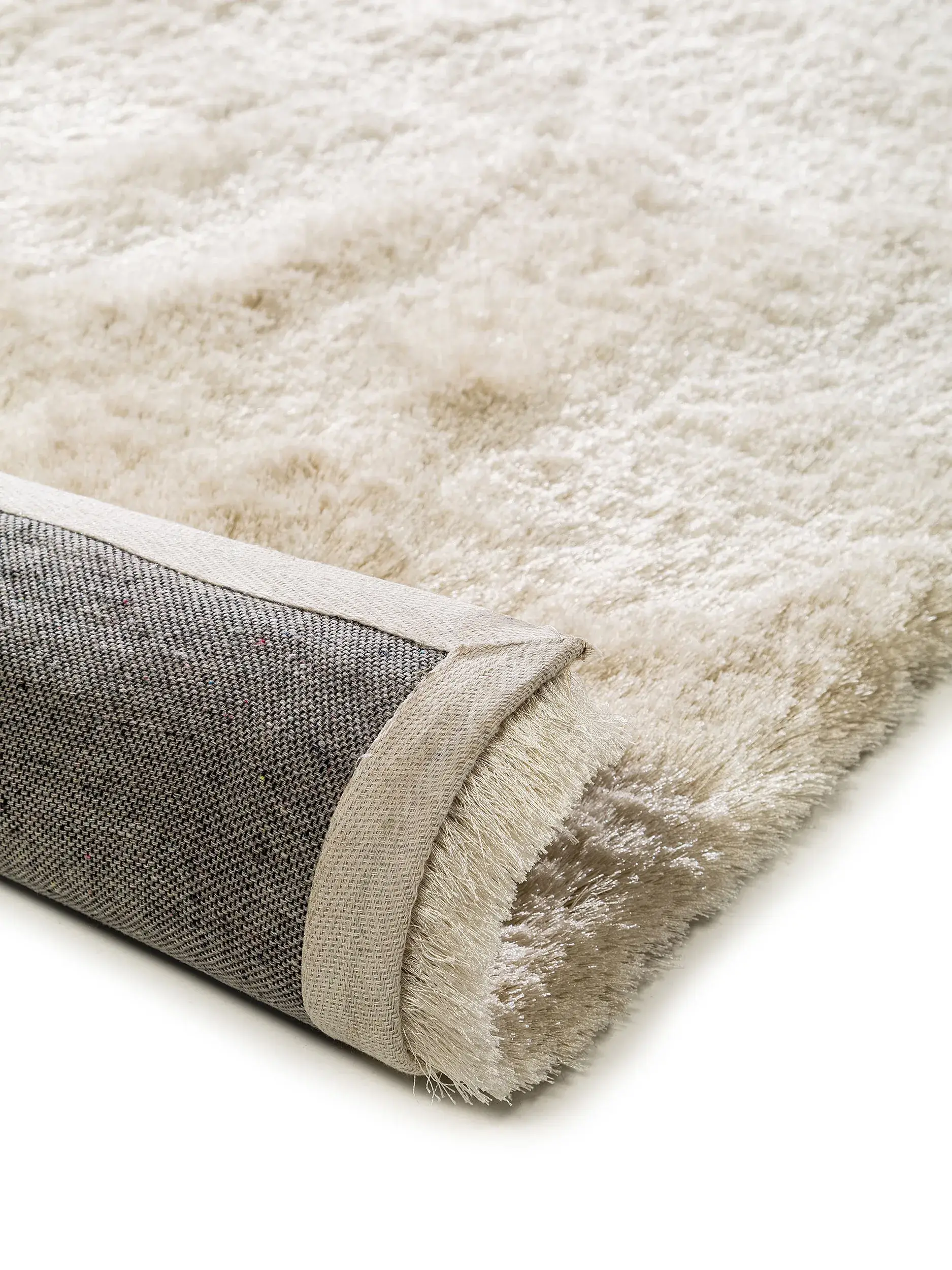 Rug made of 100% Polyester in Beige with a 100% Polyester high pile by benuta Nest